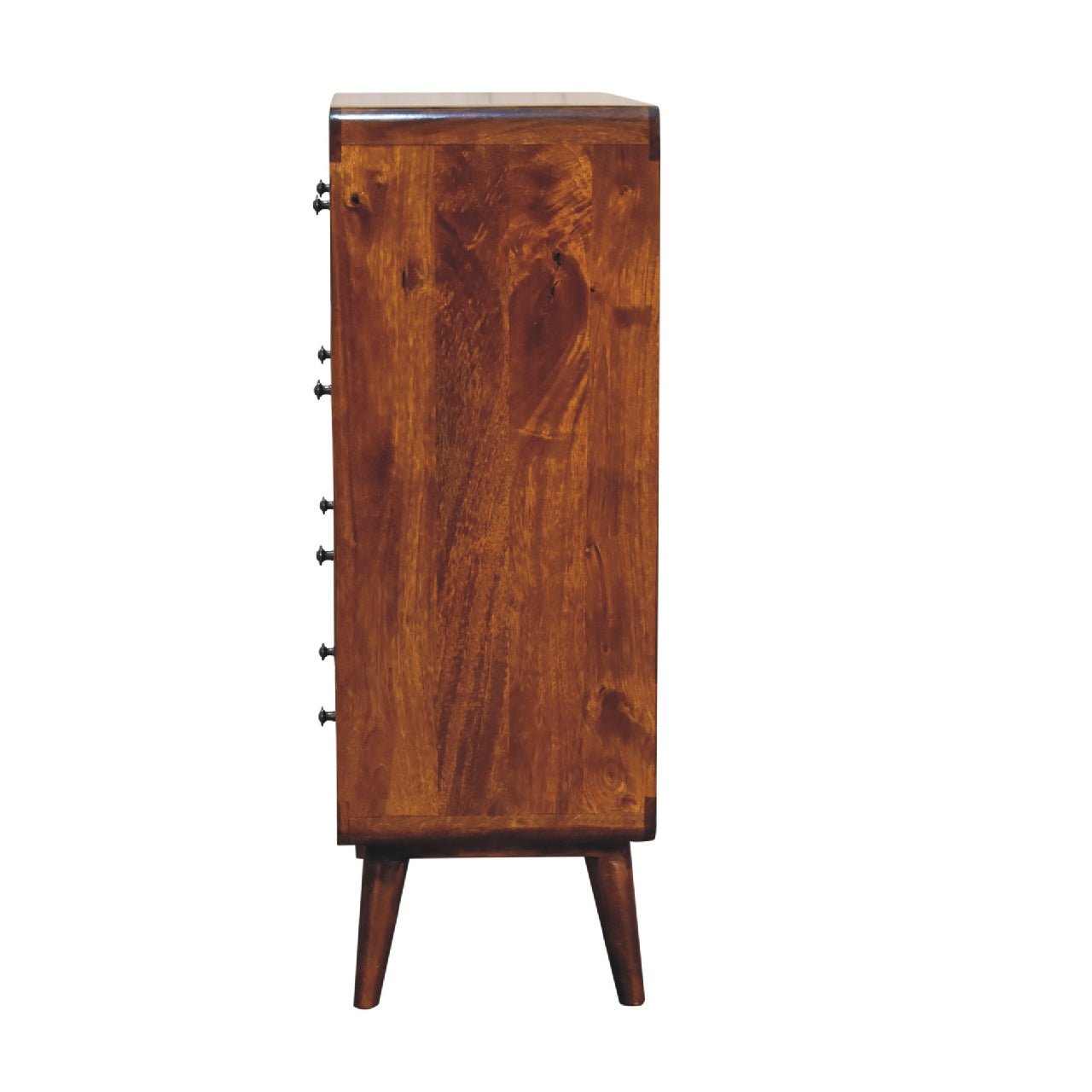 2 over 3 Curved Chestnut Chest - Home Chairs