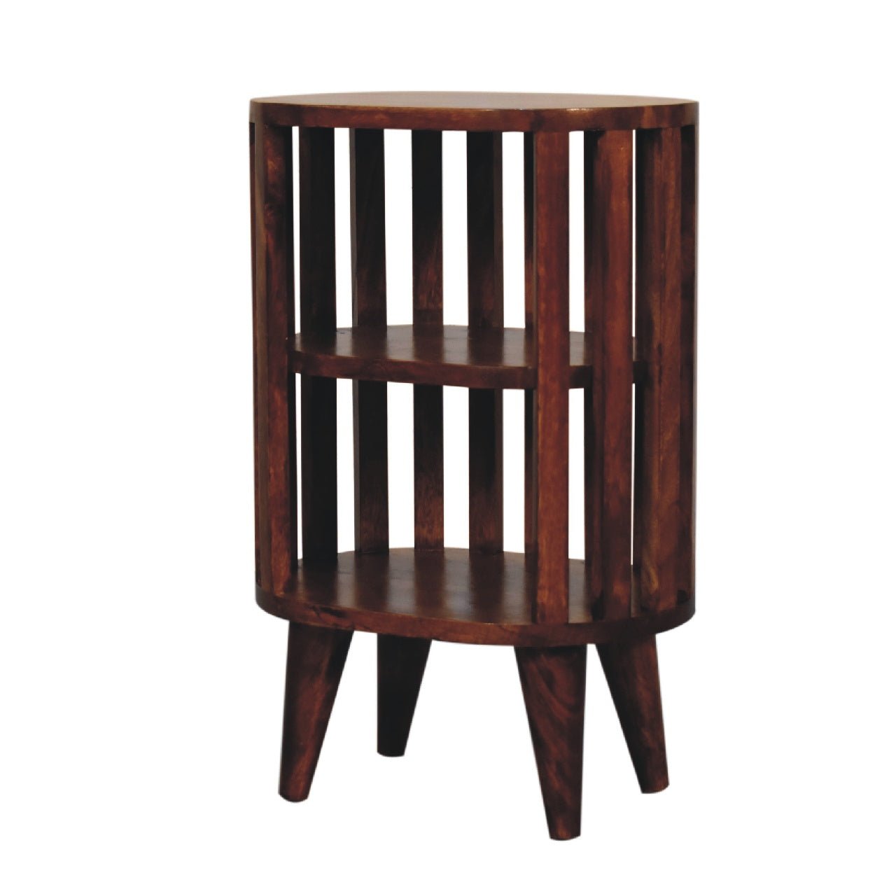 Ariella Double Shelf Chestnut Bedside - Home Chairs