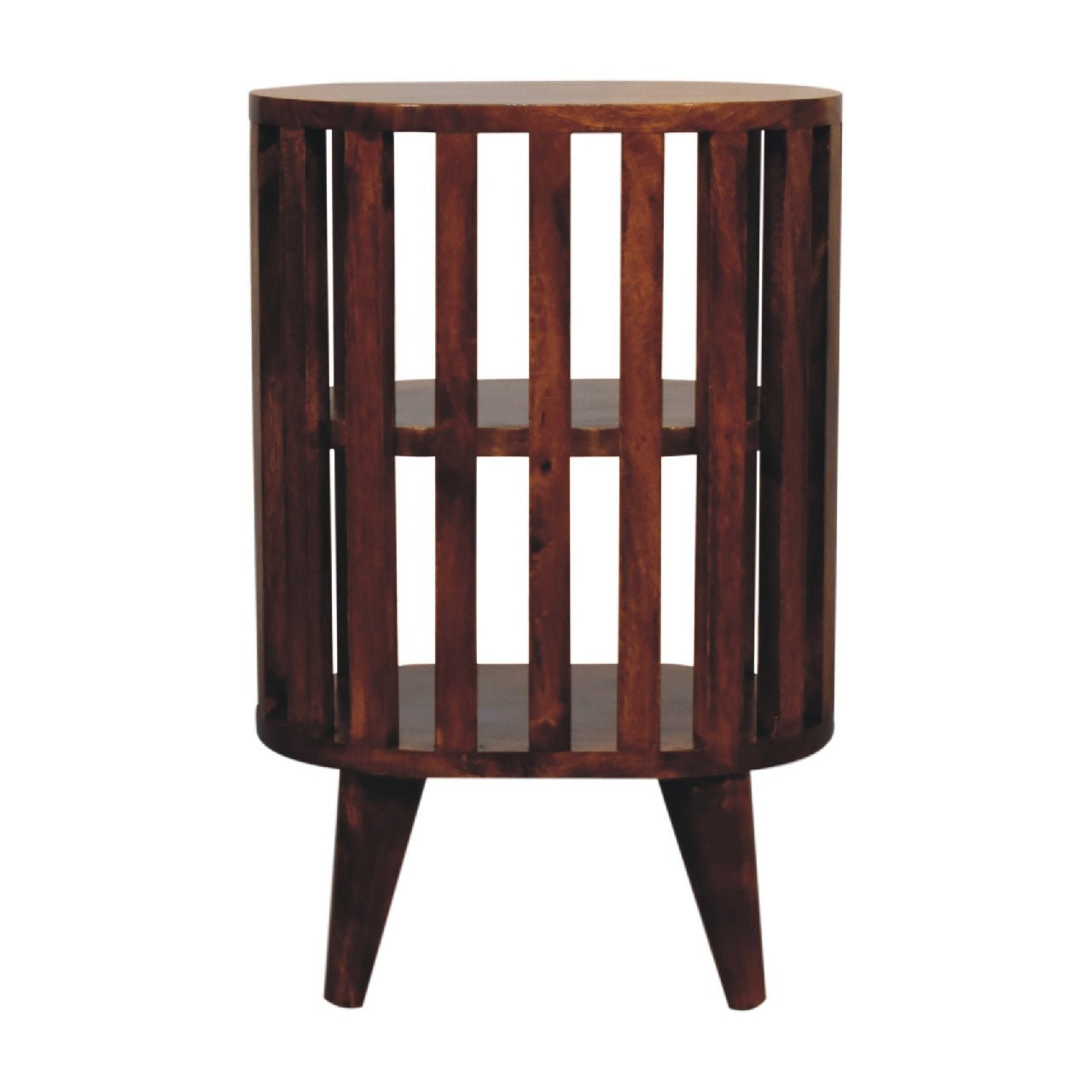 Ariella Double Shelf Chestnut Bedside - Home Chairs