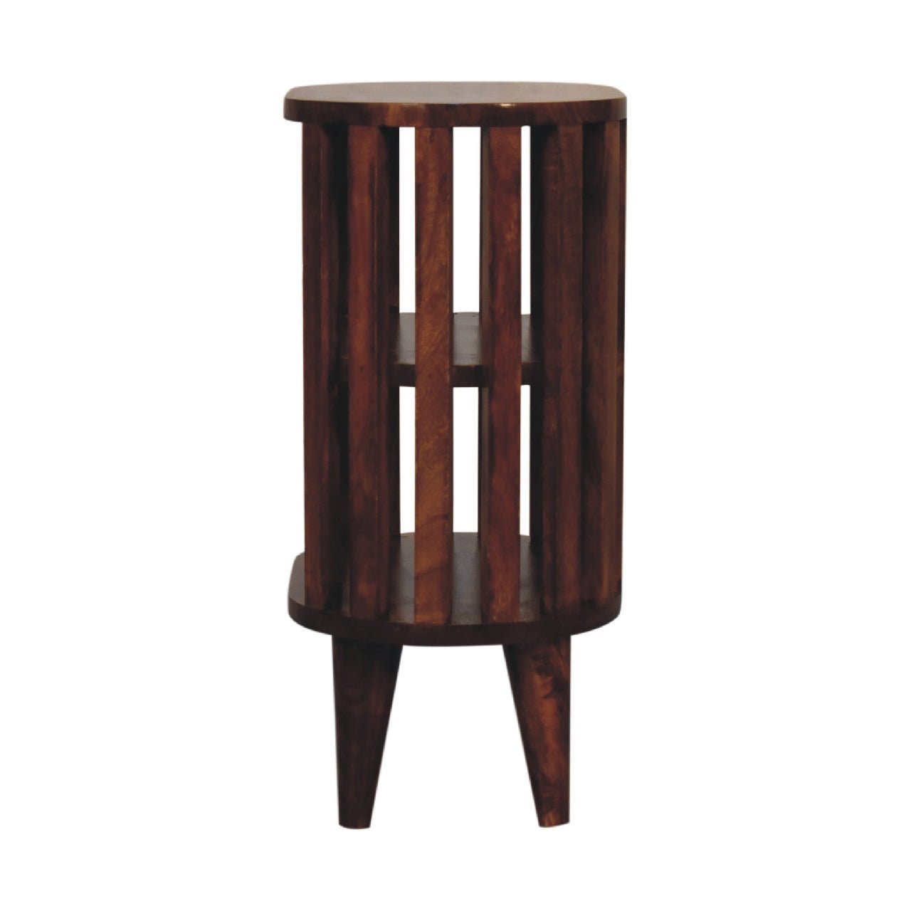 Ariella Double Shelf Chestnut Bedside - Home Chairs