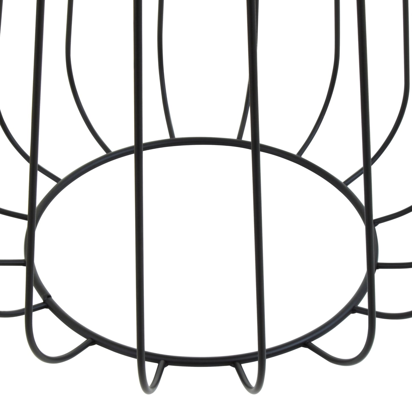 Metal cage base detail, close up