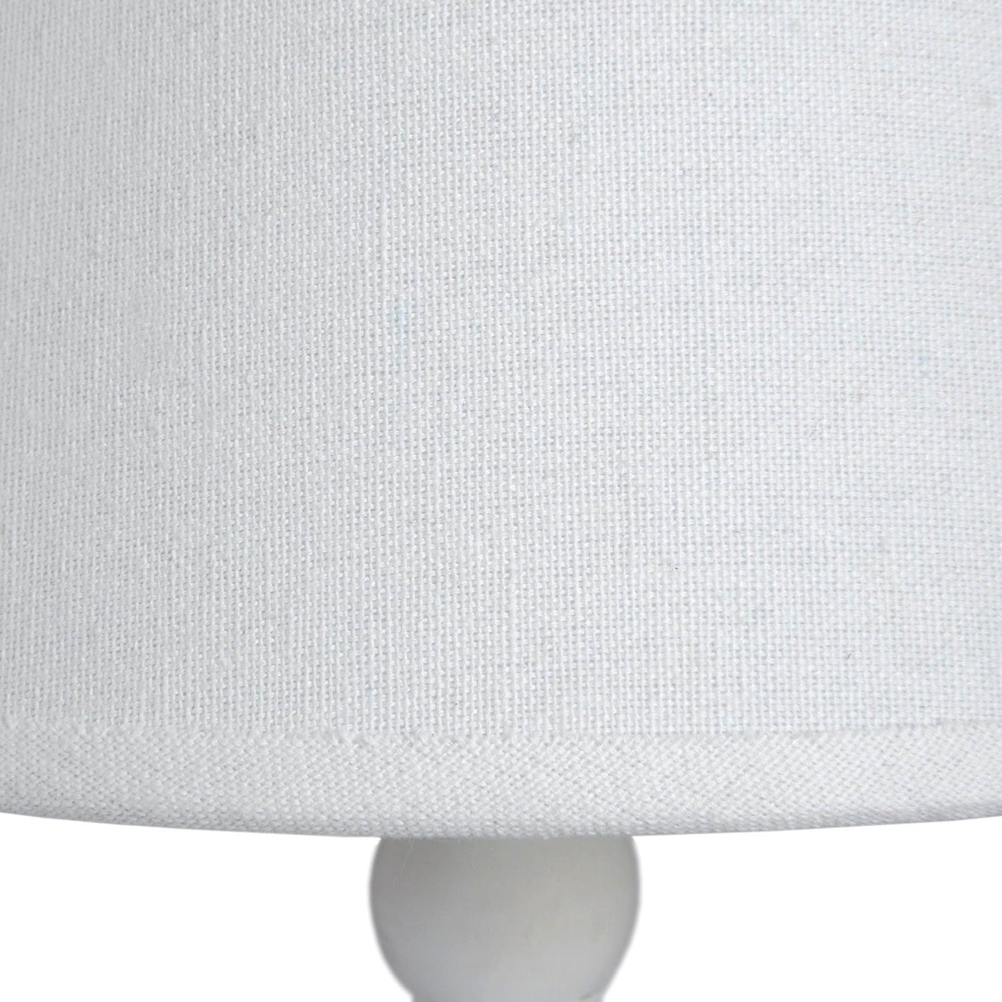White lampshade with tapered shape, close up