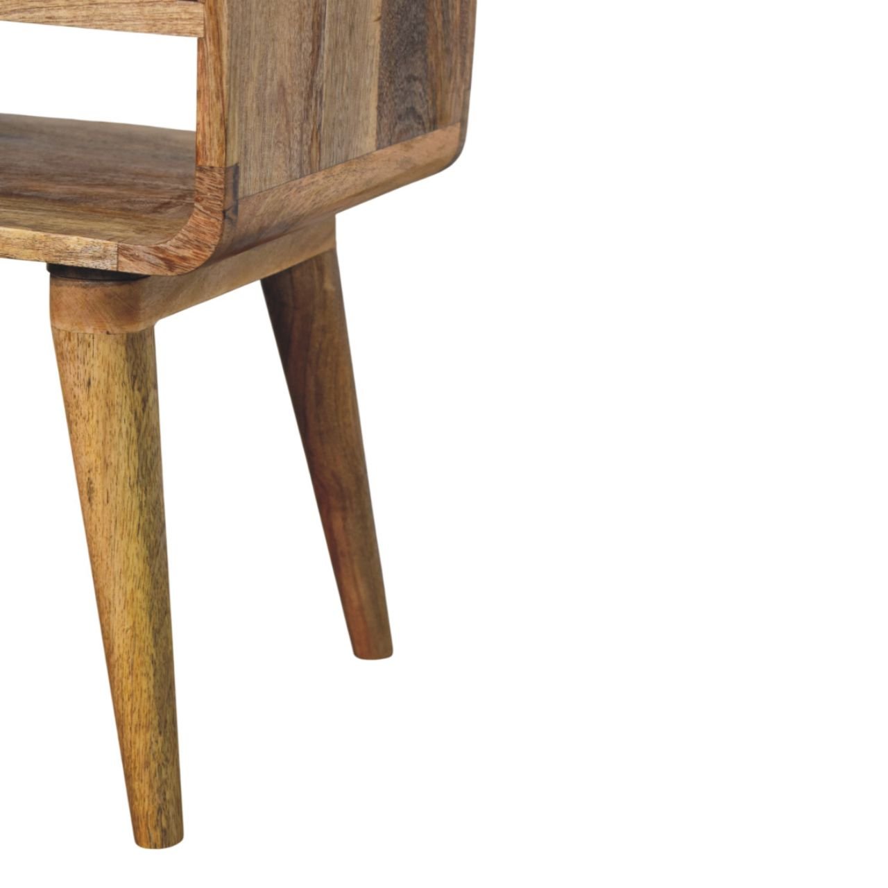 Avora Oak - ish Nightstand with Drawer and open slot - Home Chairs