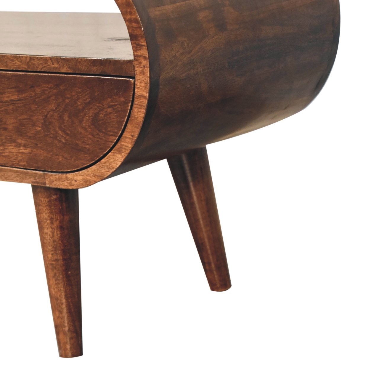 California Walnut Circular TV Stand - Home Chairs