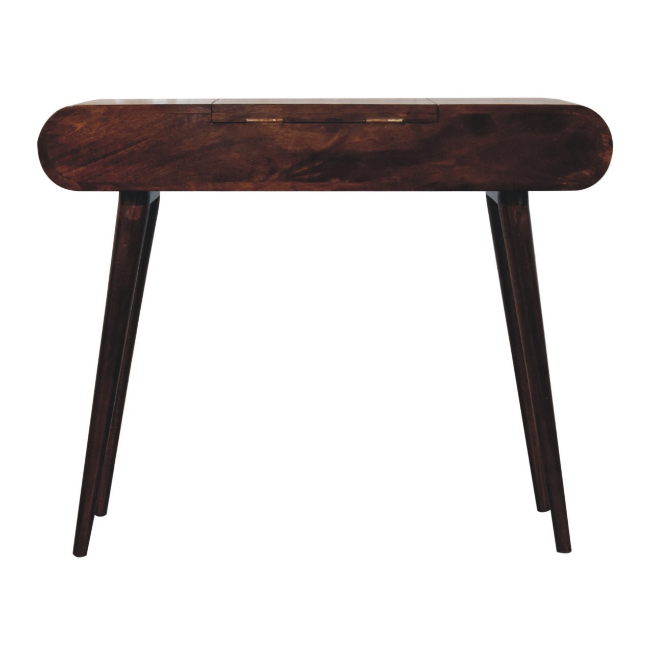 California Walnut Dressing Table with Foldable Mirror - Home Chairs