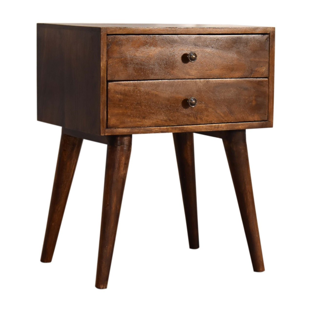 Chestnut Modern Solid Wood Bedside - Home Chairs