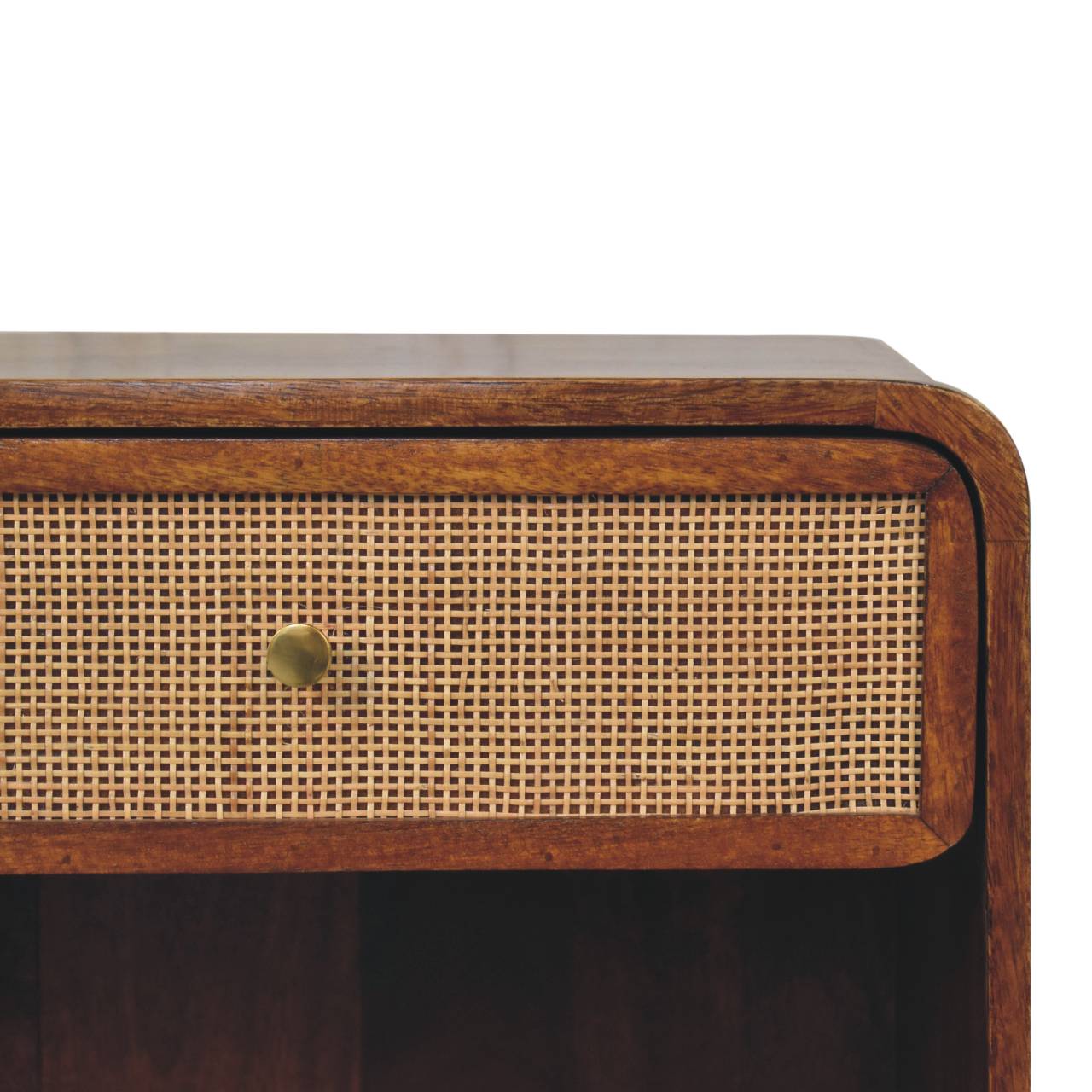 Chestnut Open Woven Bedside - Home Chairs