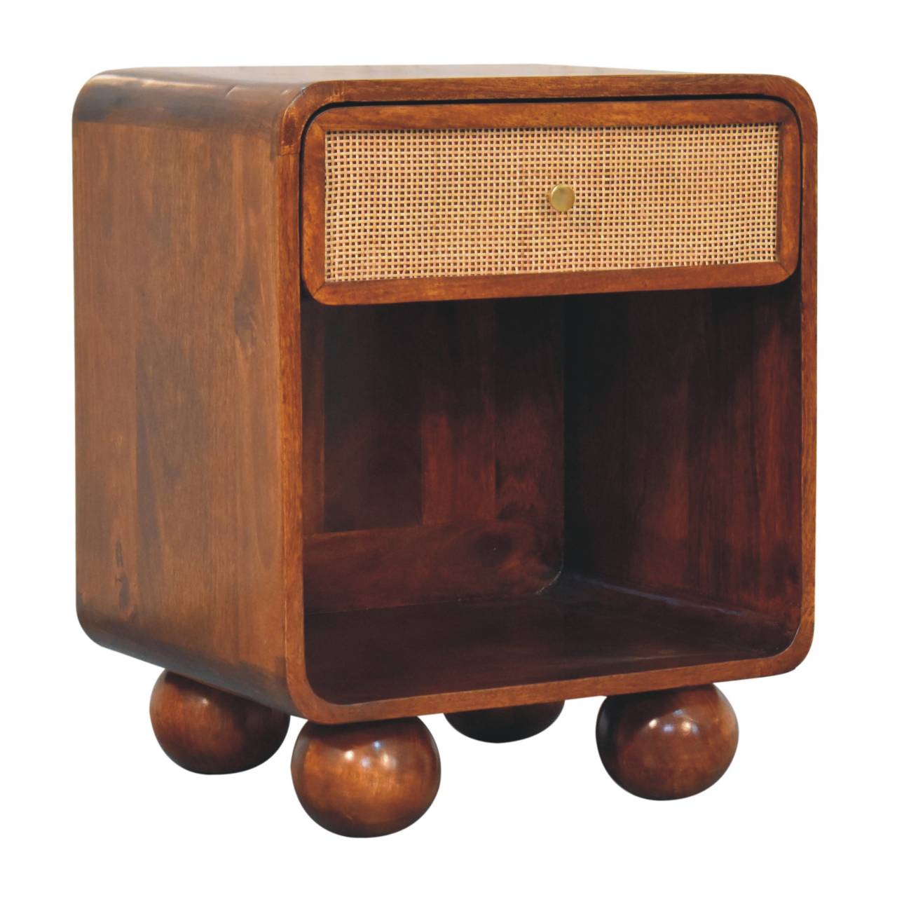 Chestnut Open Woven Bedside - Home Chairs