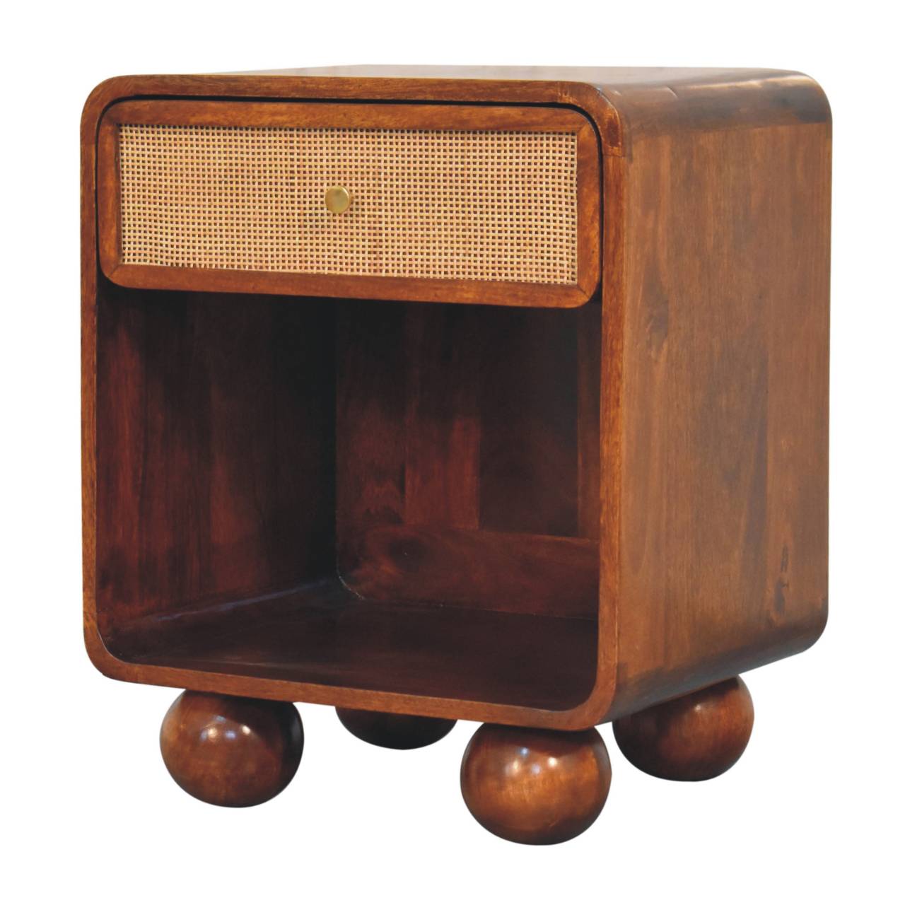 Chestnut Open Woven Bedside - Home Chairs