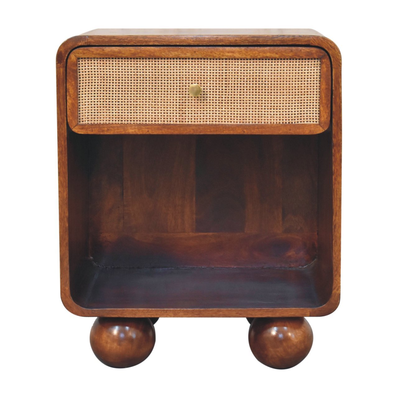 Chestnut Open Woven Bedside - Home Chairs