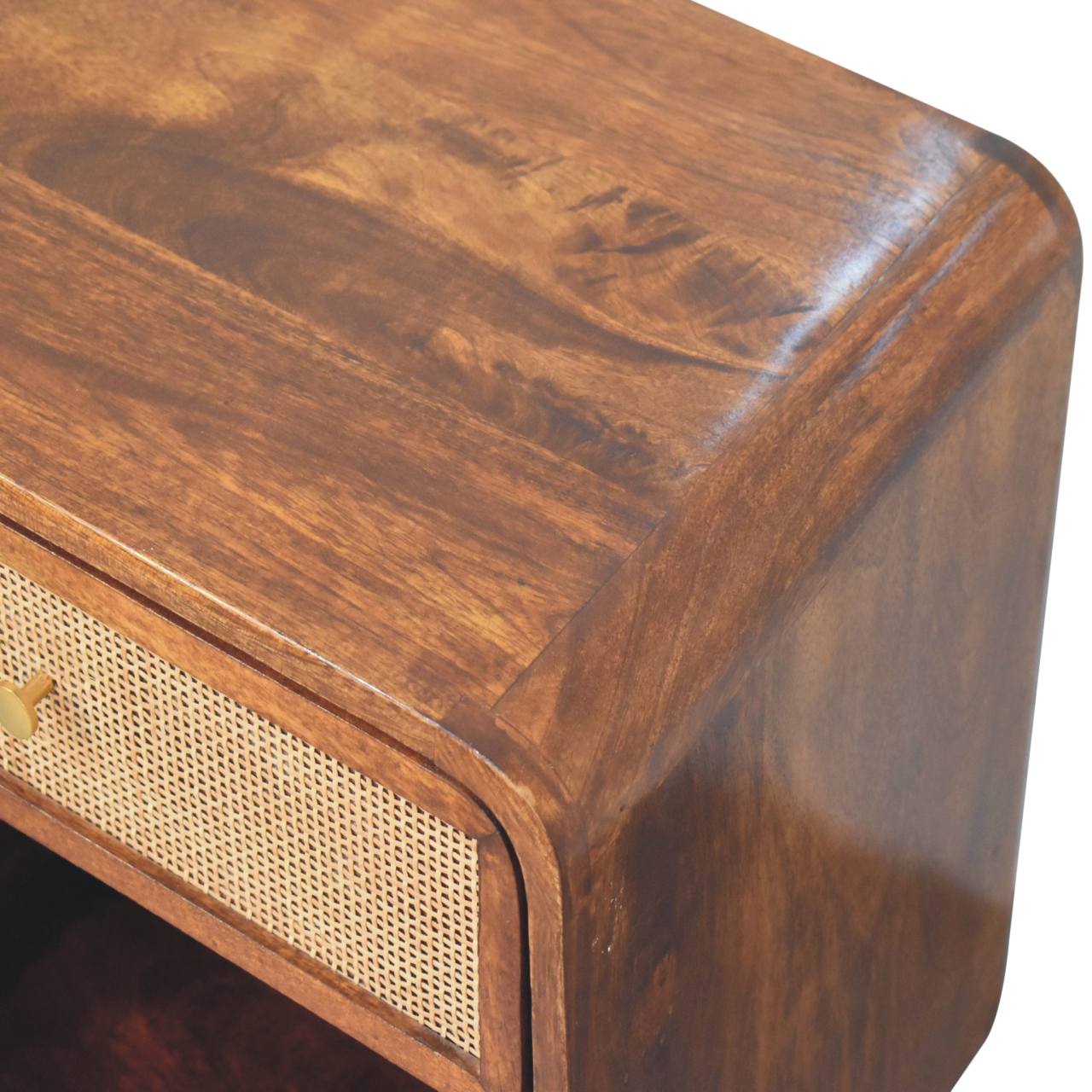 Chestnut Open Woven Bedside - Home Chairs