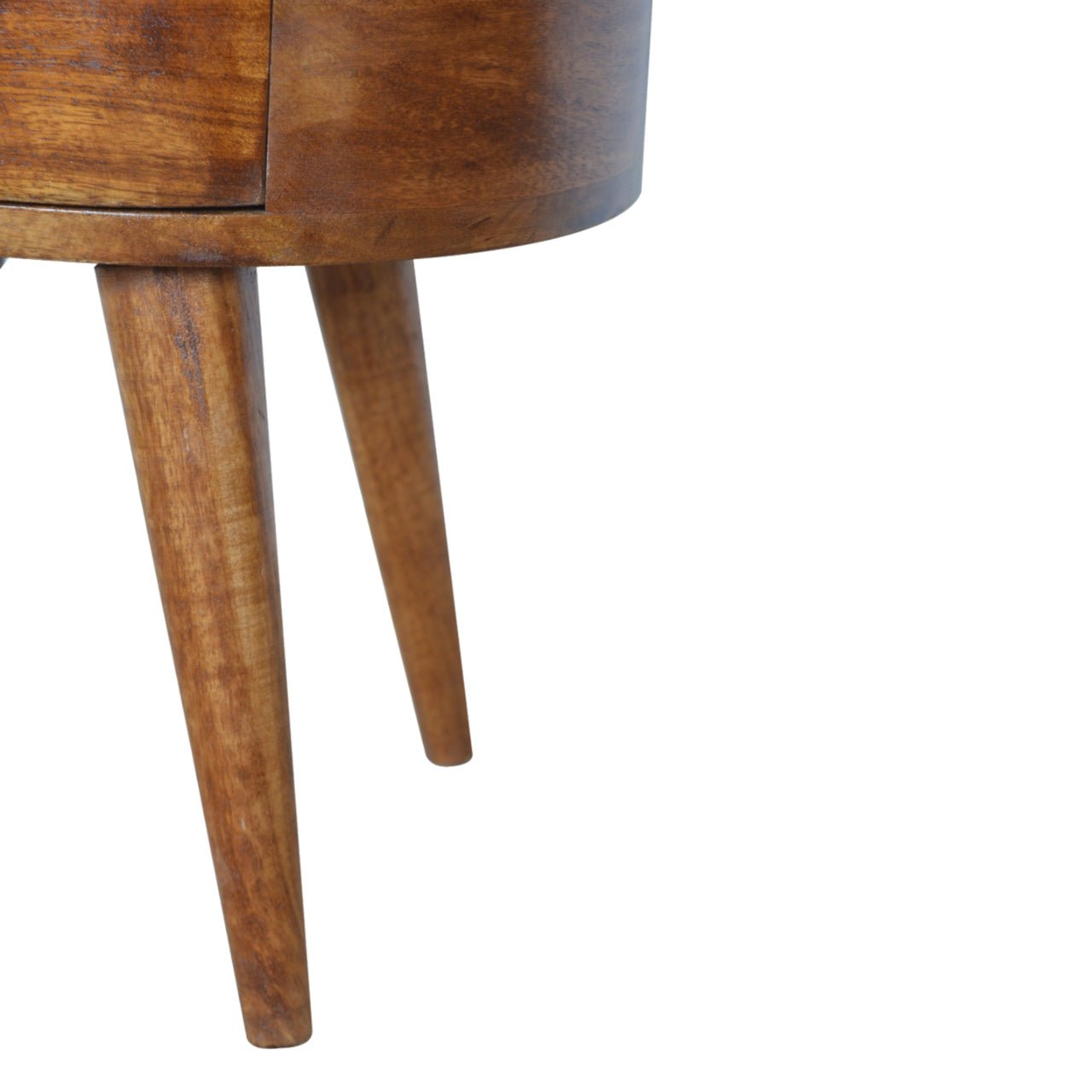 Chestnut Rounded Bedside Table - Home Chairs