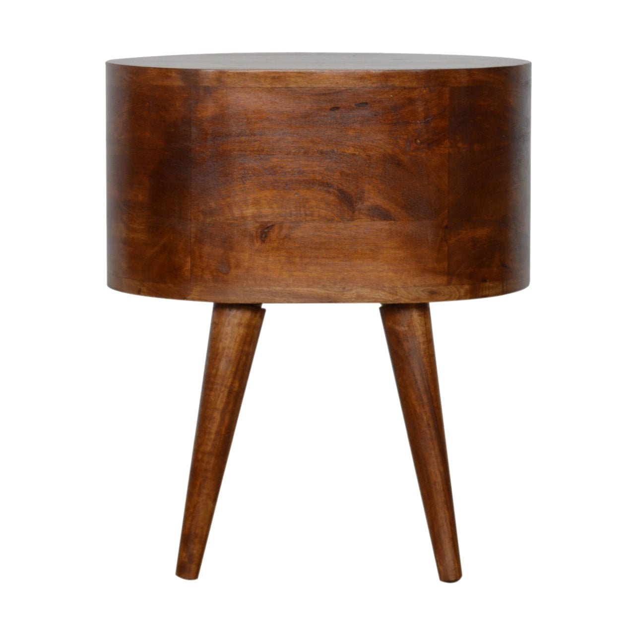 Chestnut Rounded Bedside Table - Home Chairs