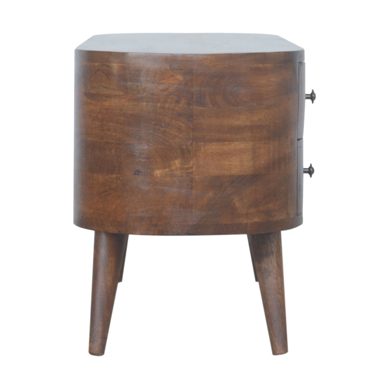 Chestnut Rounded Entertainment Unit - Home Chairs