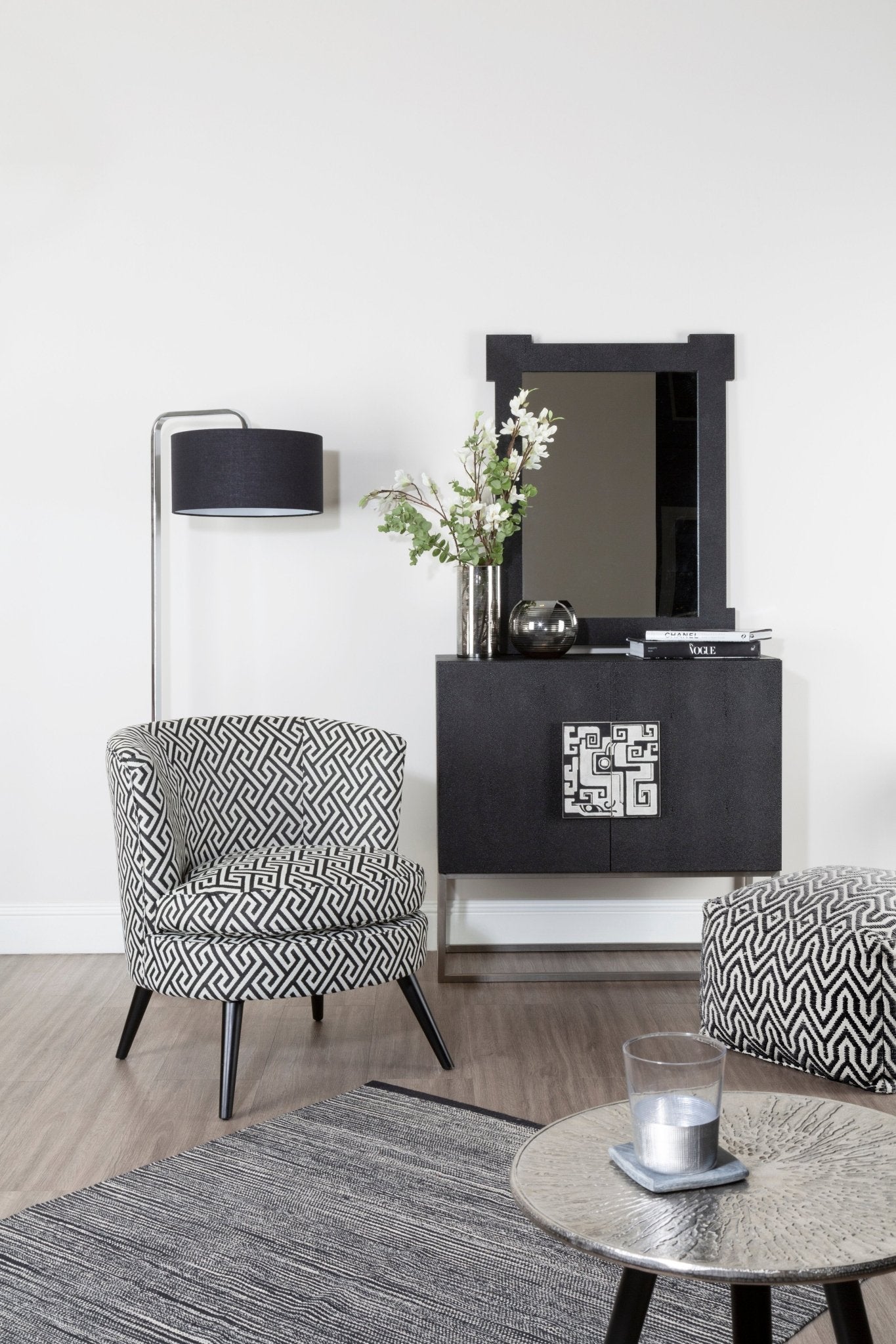 Accent chair in a contemporary interior setting