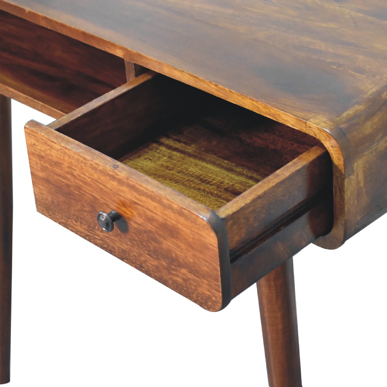 Curved Chestnut Writing Desk - Home Chairs