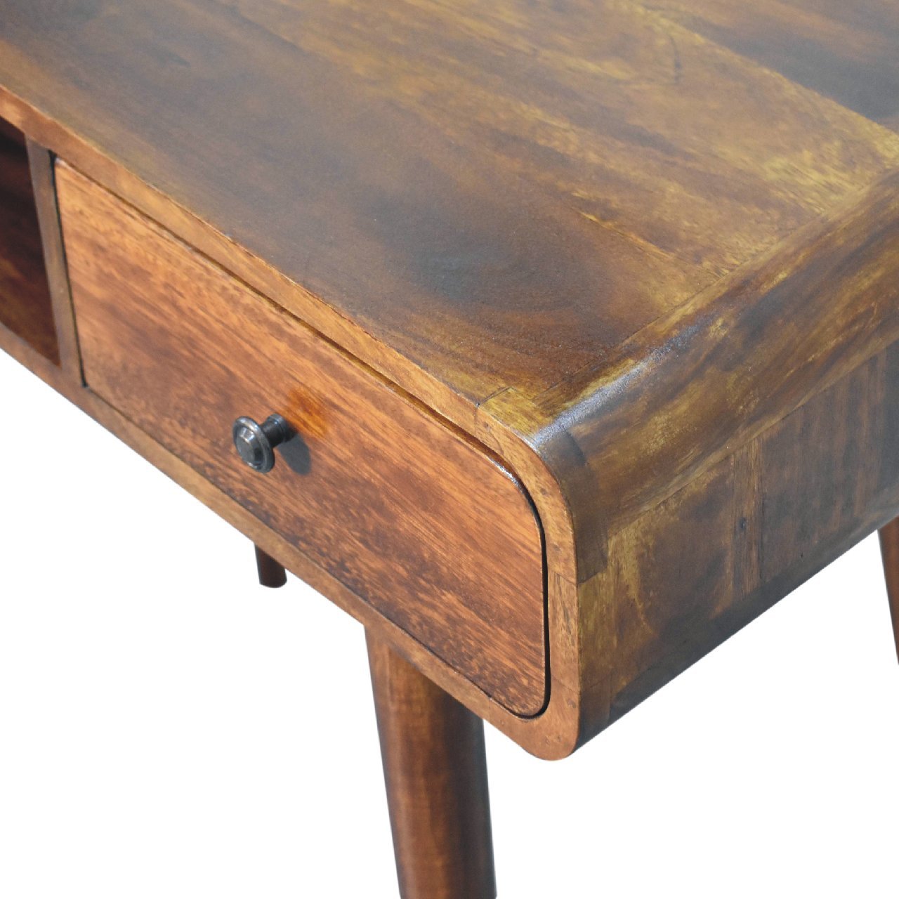 Curved Chestnut Writing Desk - Home Chairs