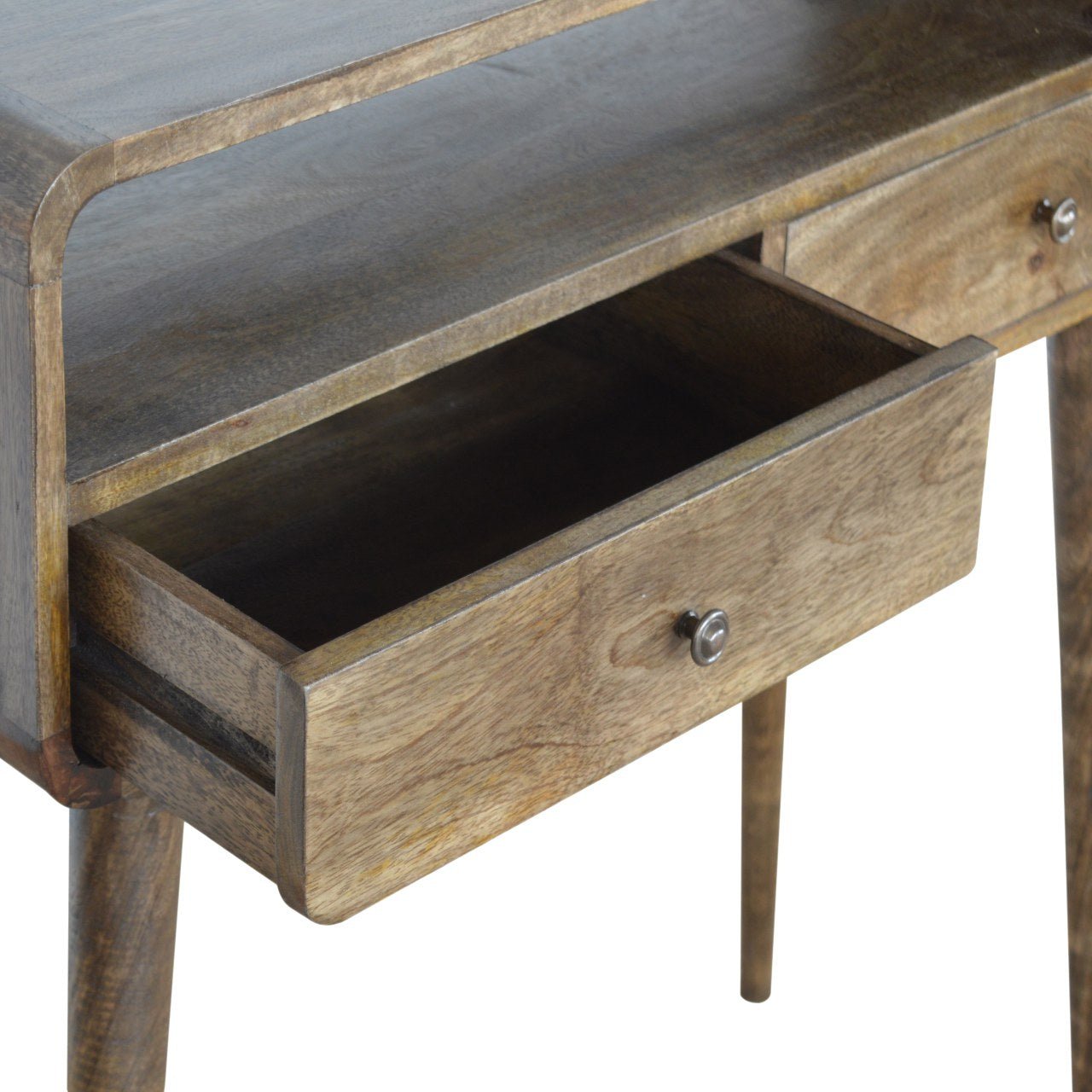 Curved Grey - wash Console Table - Home Chairs
