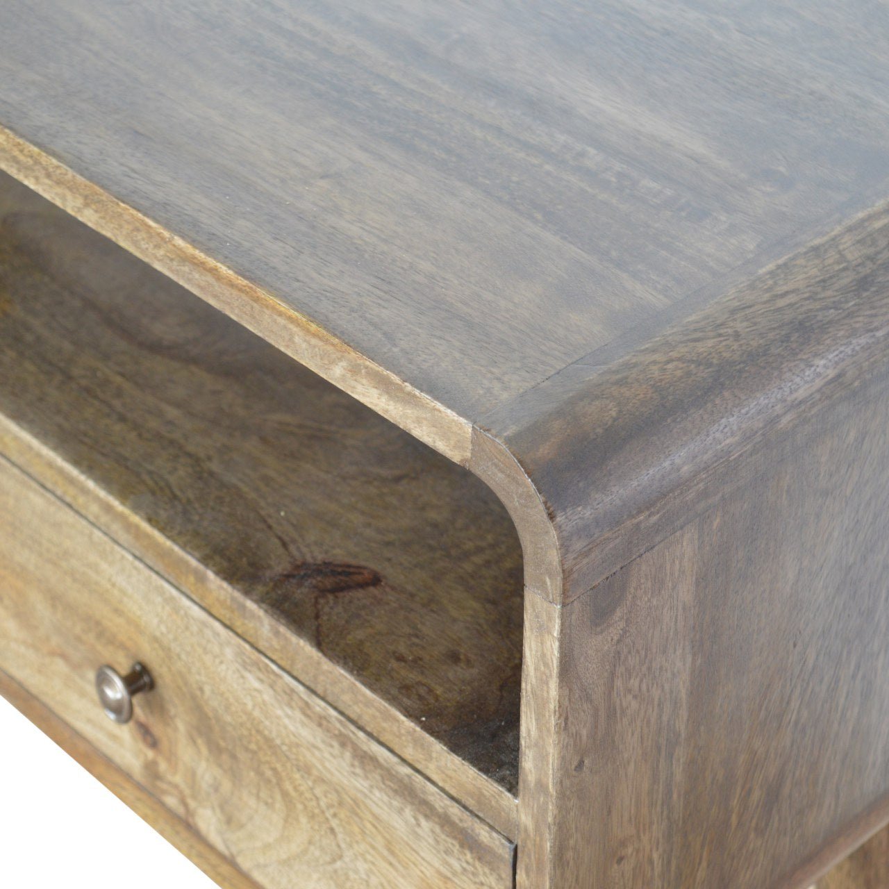Curved Grey - wash Console Table - Home Chairs