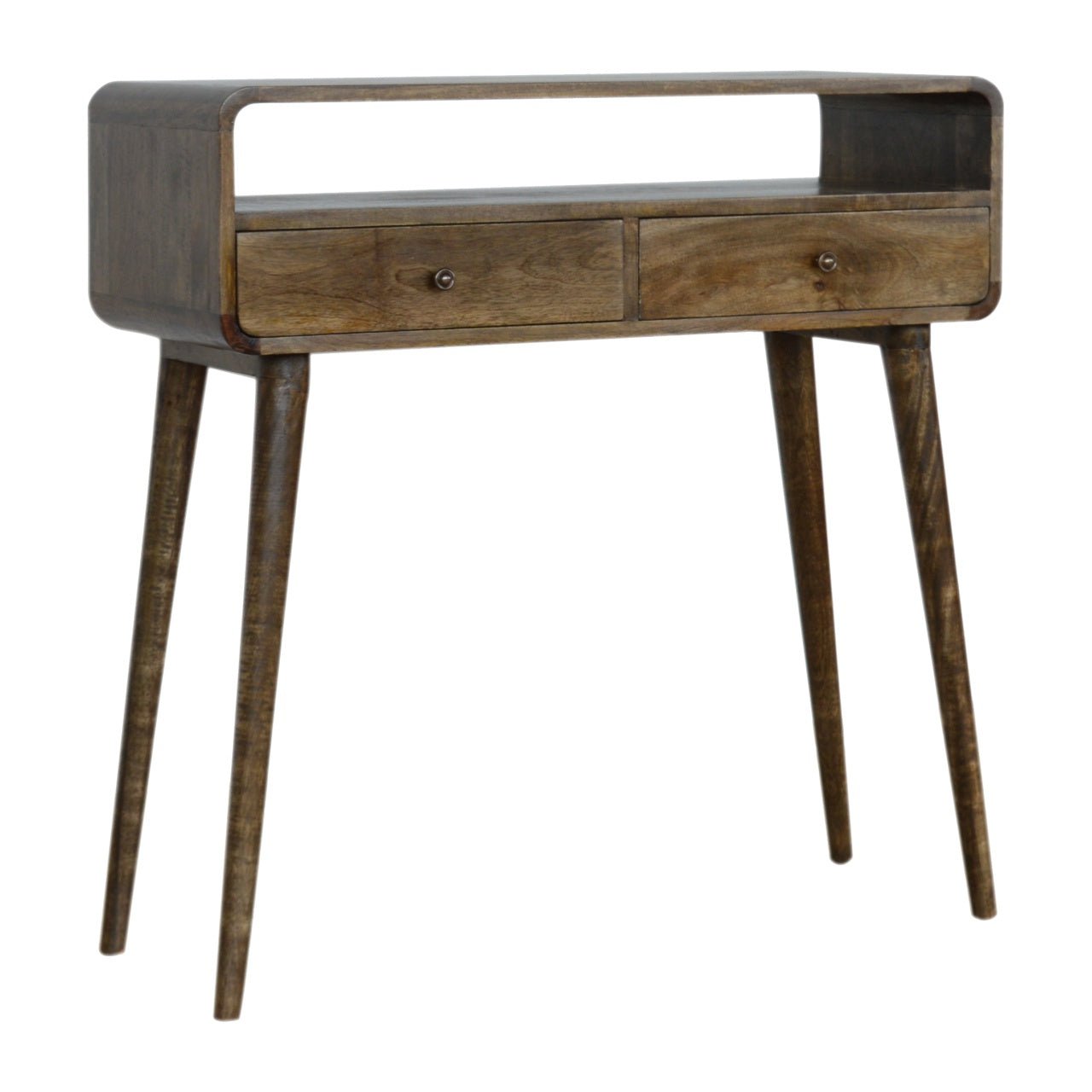 Curved Grey - wash Console Table - Home Chairs