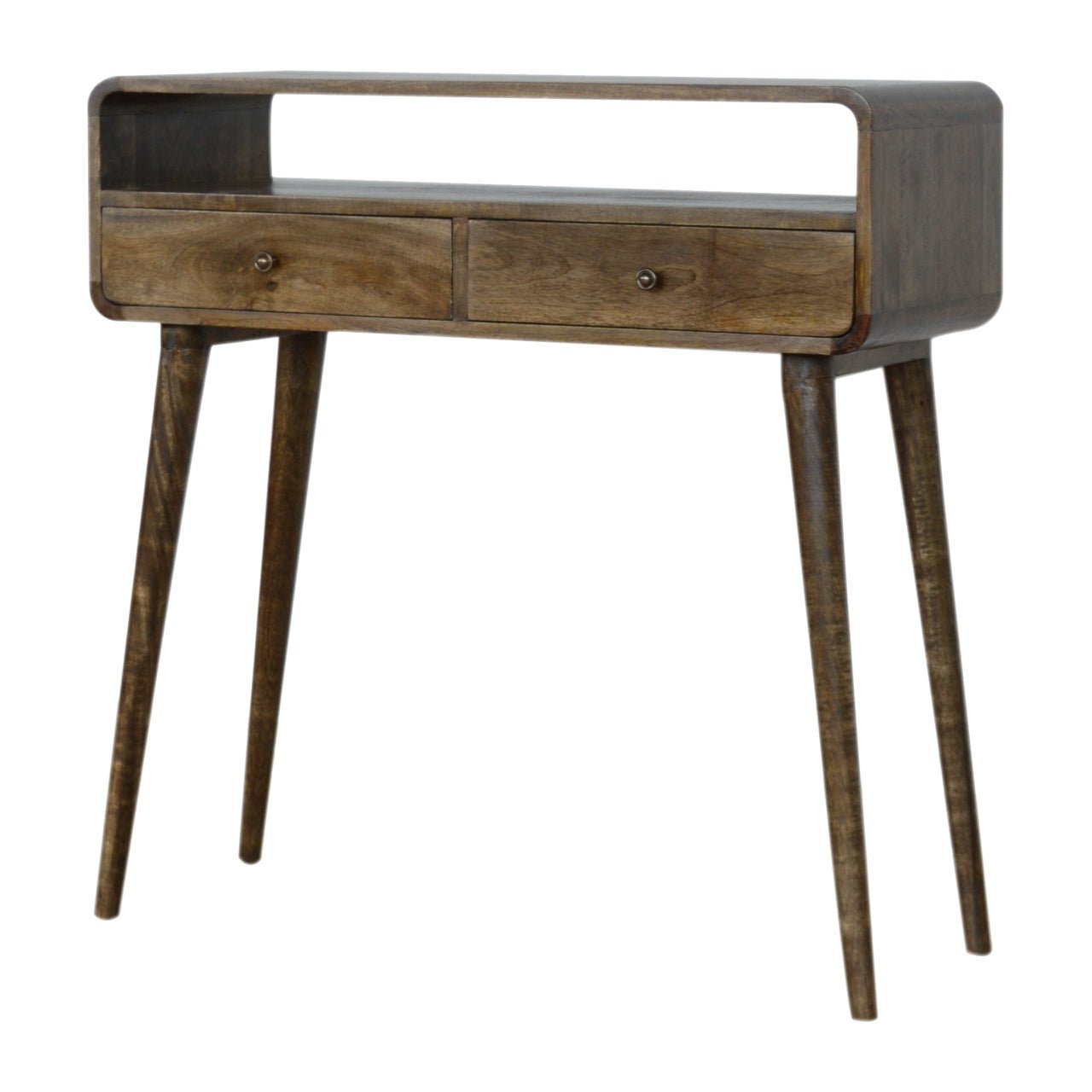 Curved Grey - wash Console Table - Home Chairs