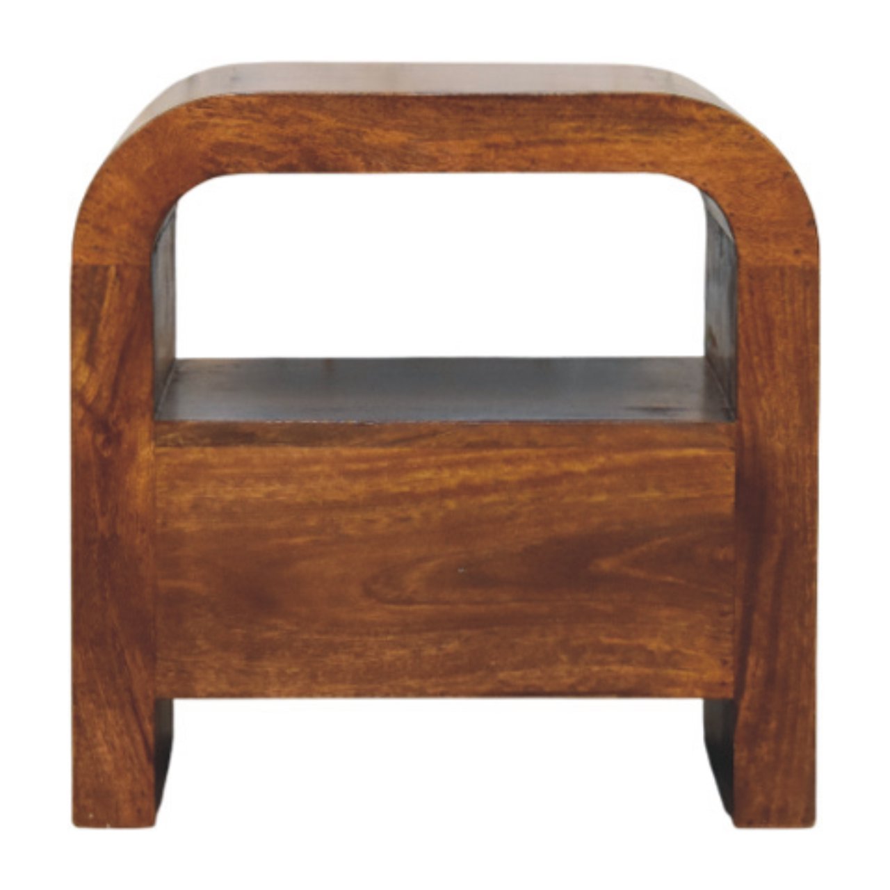 Darcy Chestnut Nightstand with Drawer and open shelf - Home Chairs