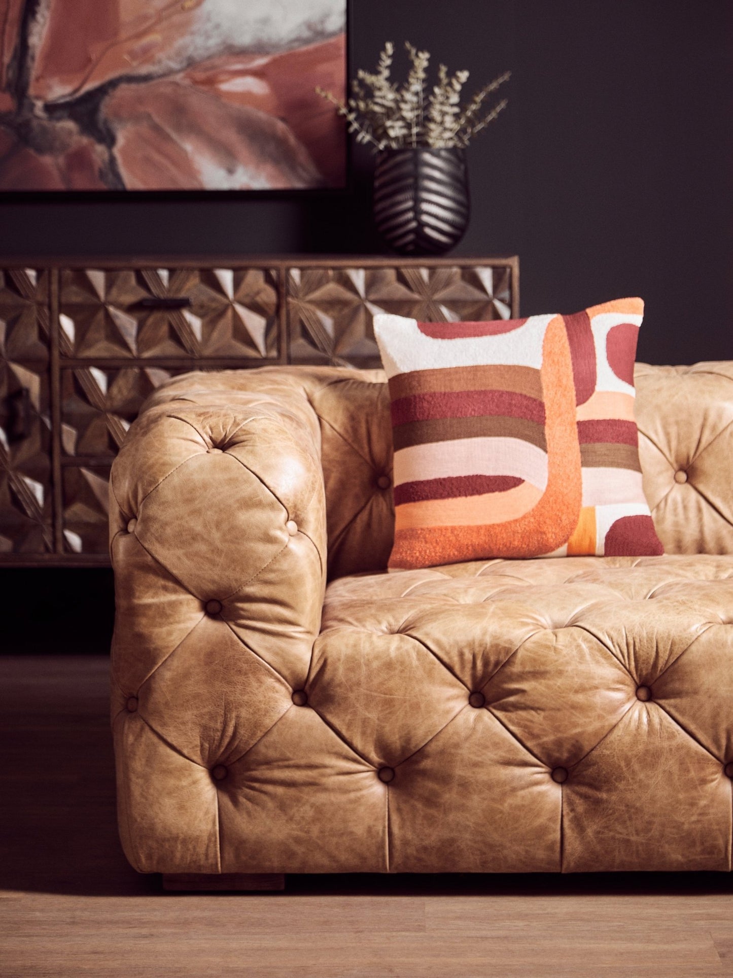 Elle Leather Sofa - Home Chairs