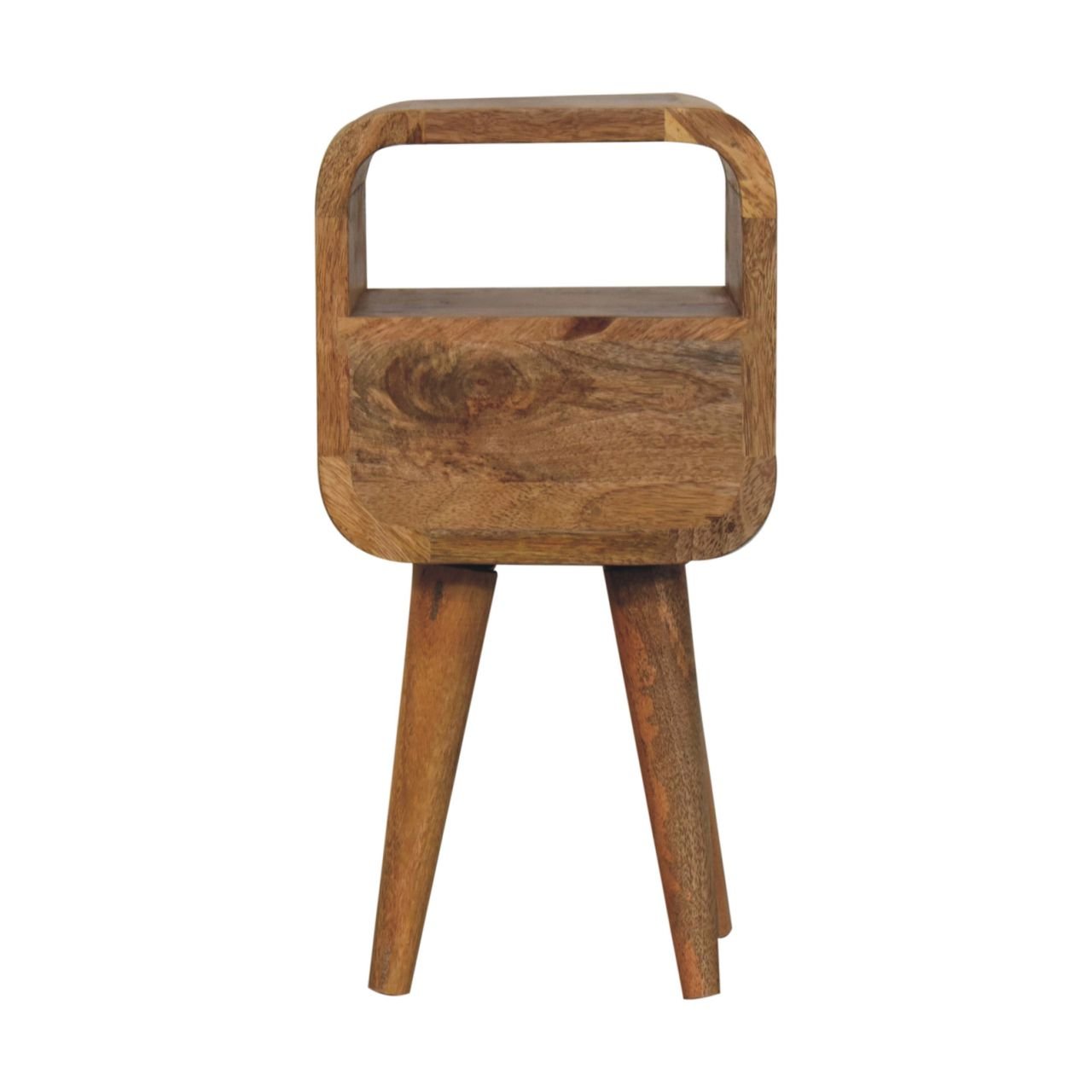 Extra Mini Oakish Curve Open Slot Bedside - Home Chairs