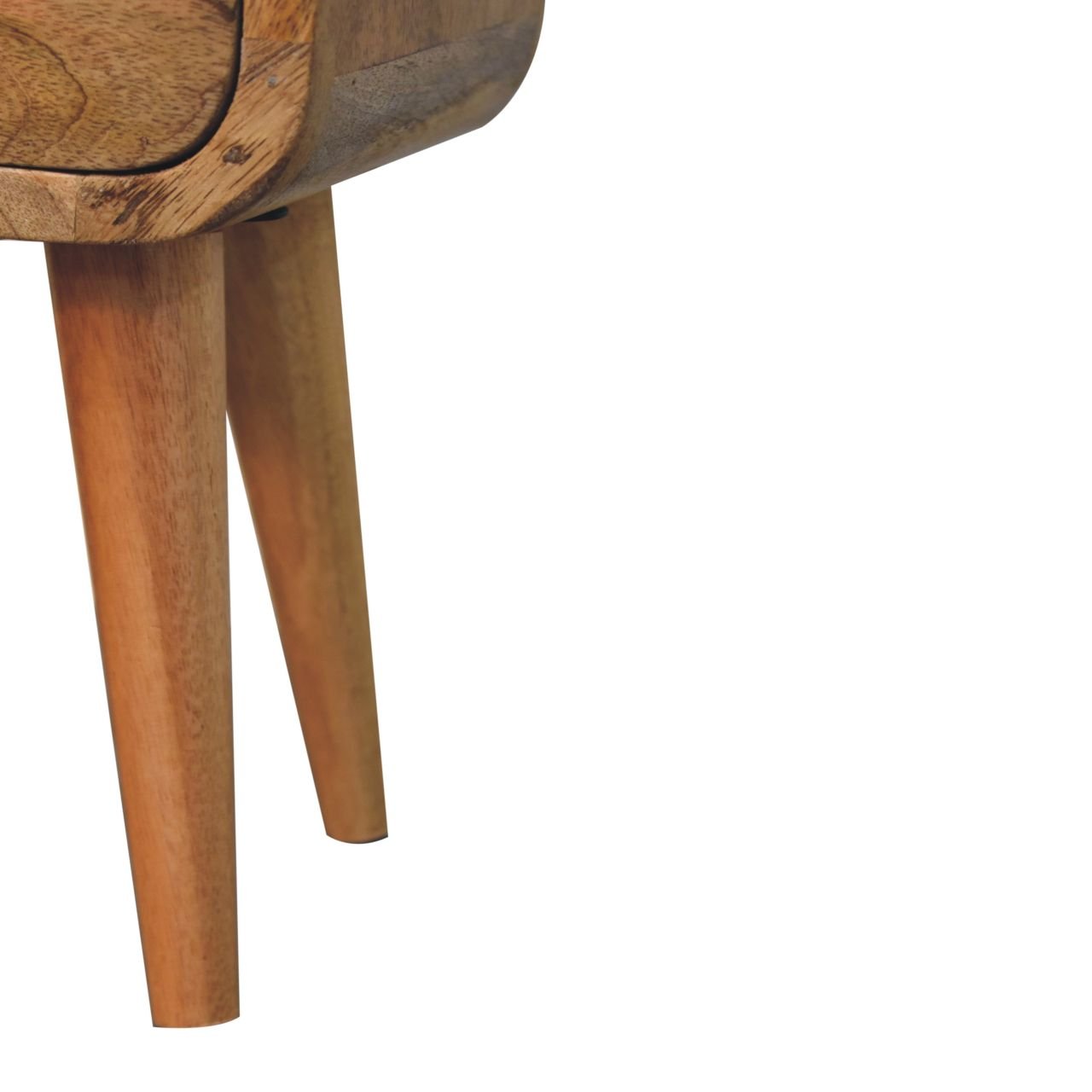 Extra Mini Oakish Curve Open Slot Bedside - Home Chairs