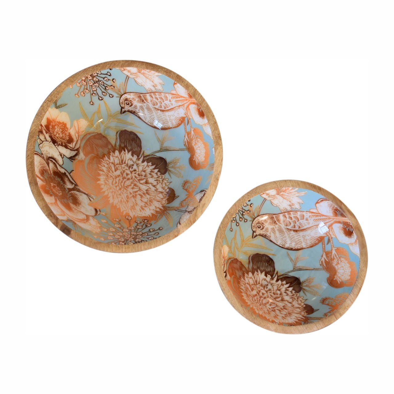 Floral Bird Bowl Set of 2 - Home Chairs