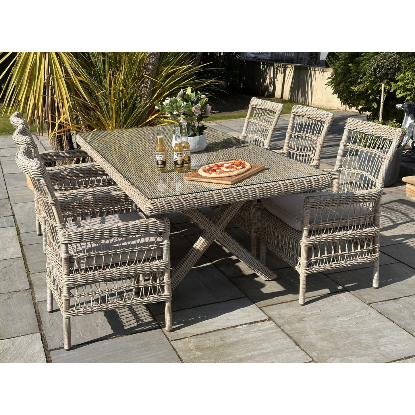 Georgia Outdoor Dining Set - Six Seat - Home Chairs