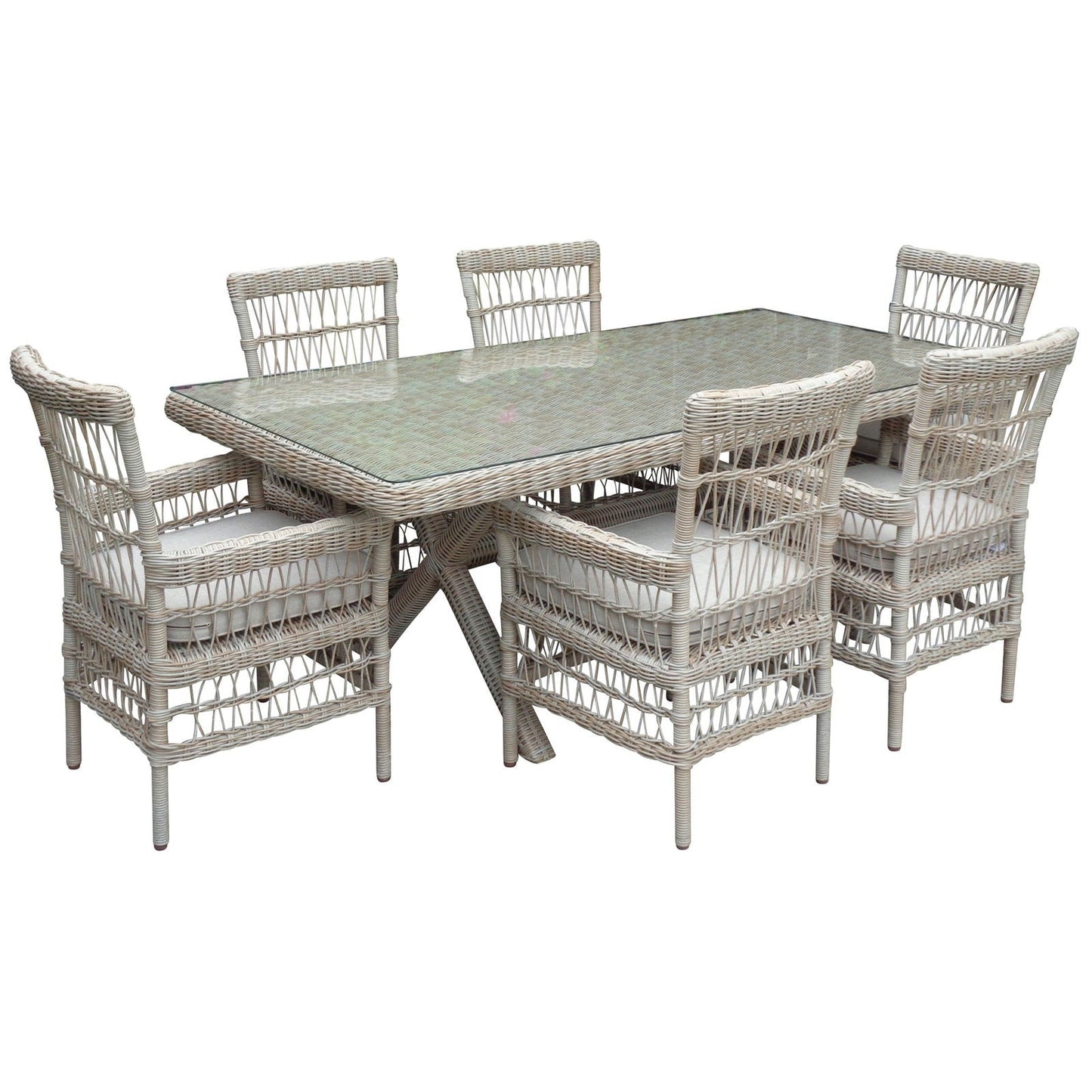 Georgia Outdoor Dining Set - Six Seat - Home Chairs