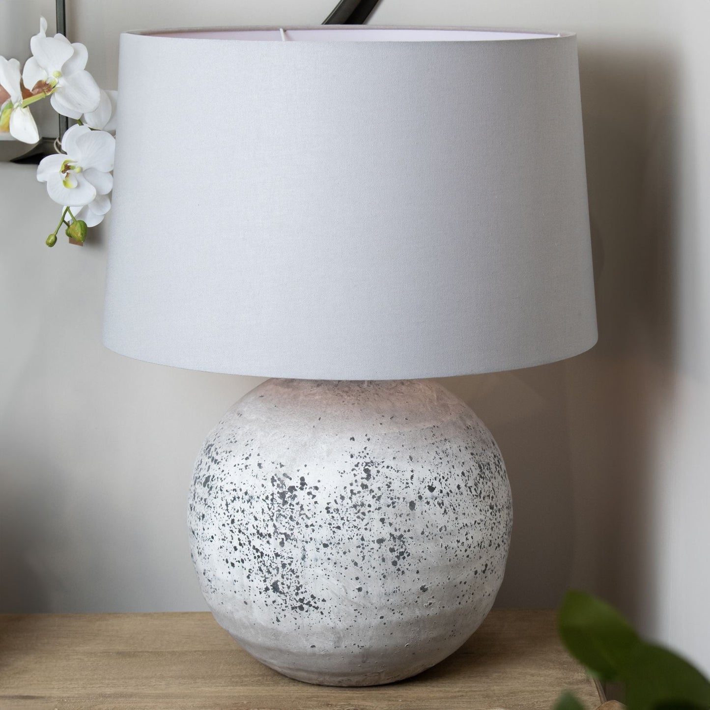 Table lamp styled in a calm interior setting