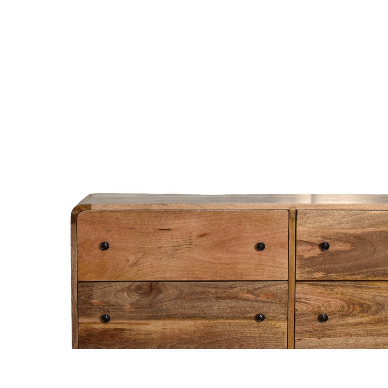 Large Curved Oak - ish Chest - Home Chairs
