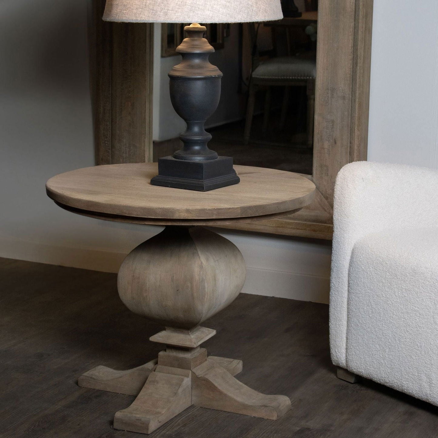 Lincoln Pedestal Side Table - Home Chairs