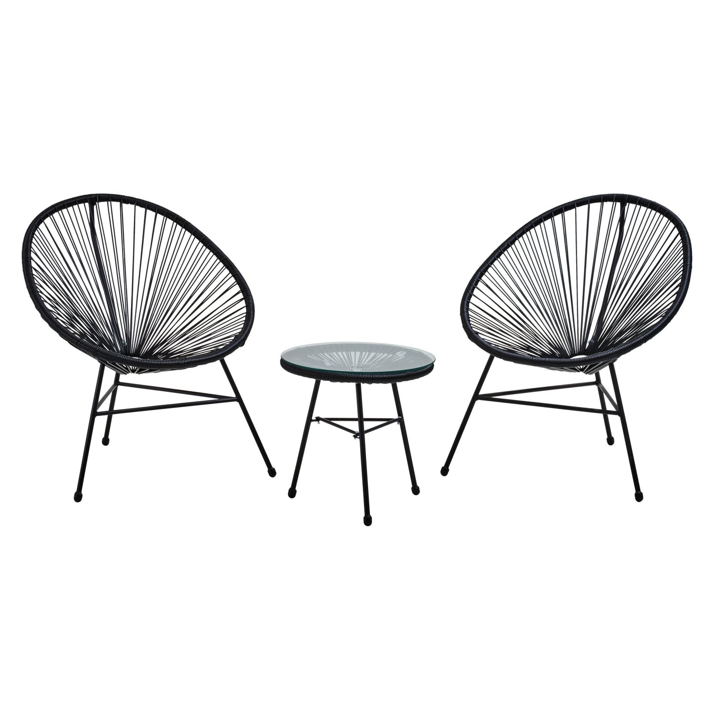 Luna Black Rattan Collection - Home Chairs