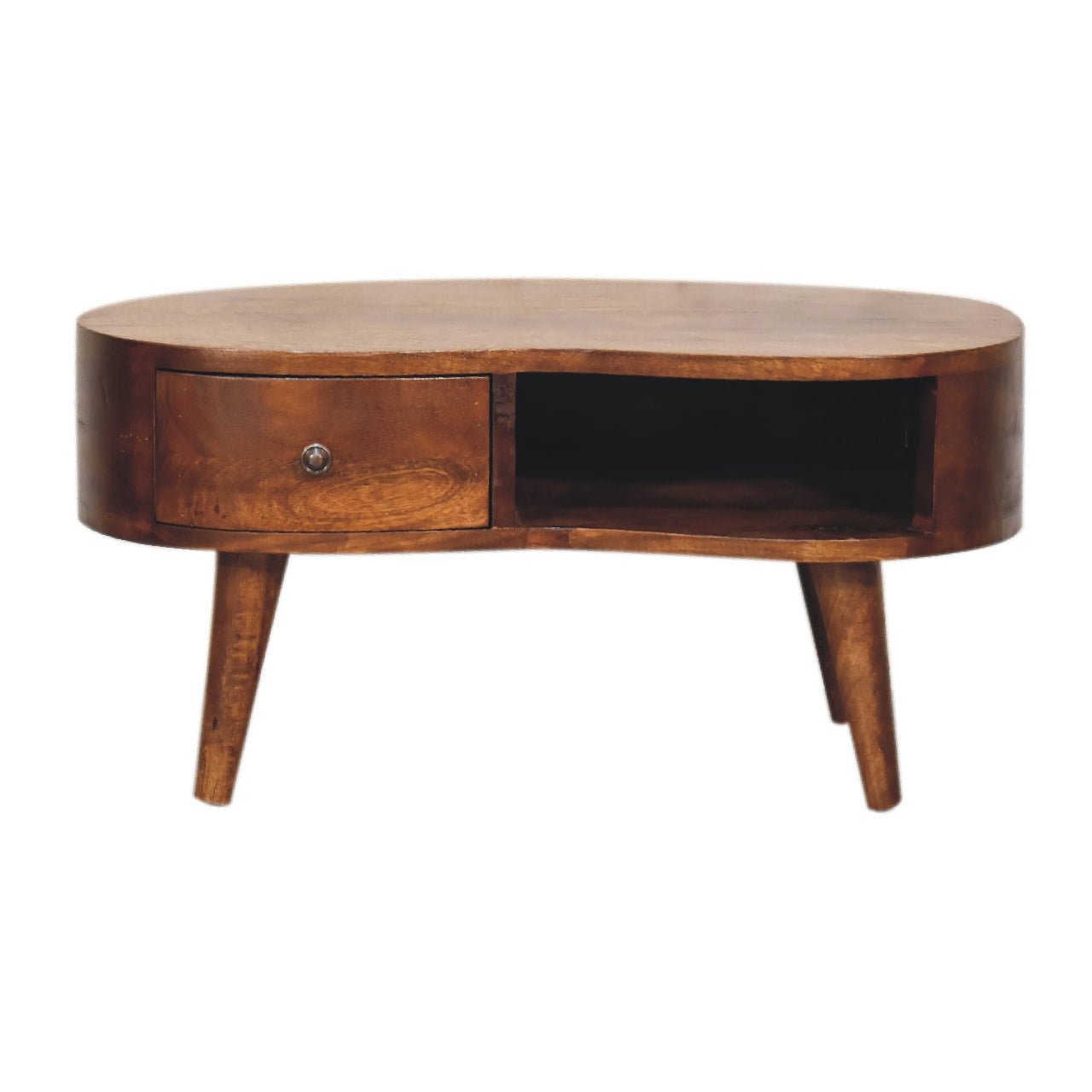 Mini Chesnut Wave Coffee Table - Home Chairs