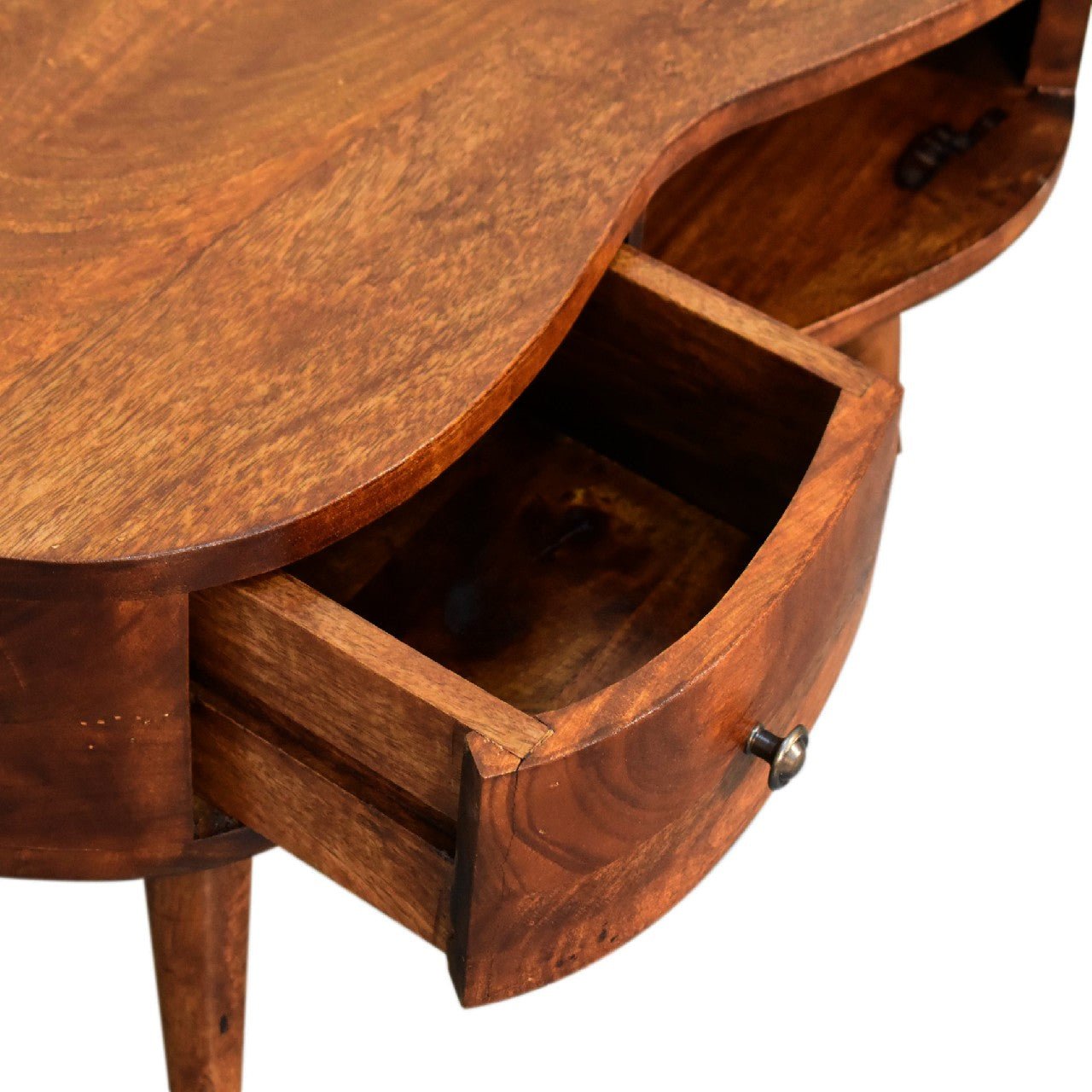Mini Chesnut Wave Coffee Table - Home Chairs