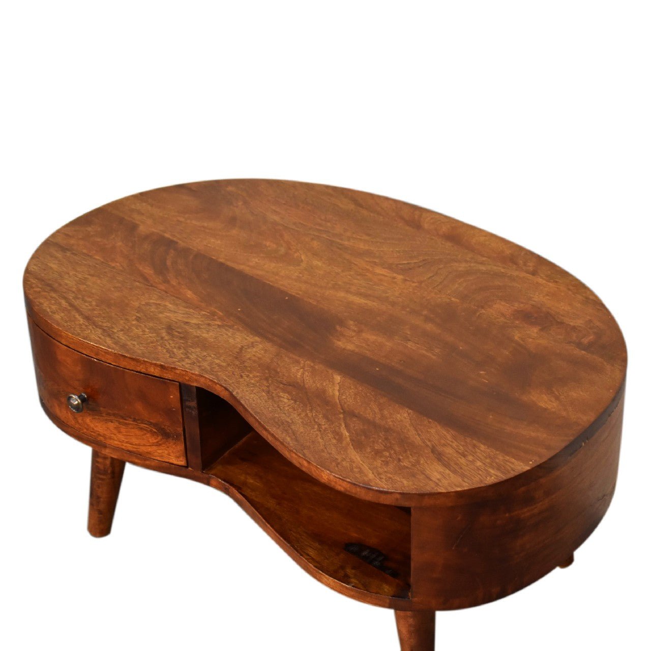 Mini Chesnut Wave Coffee Table - Home Chairs