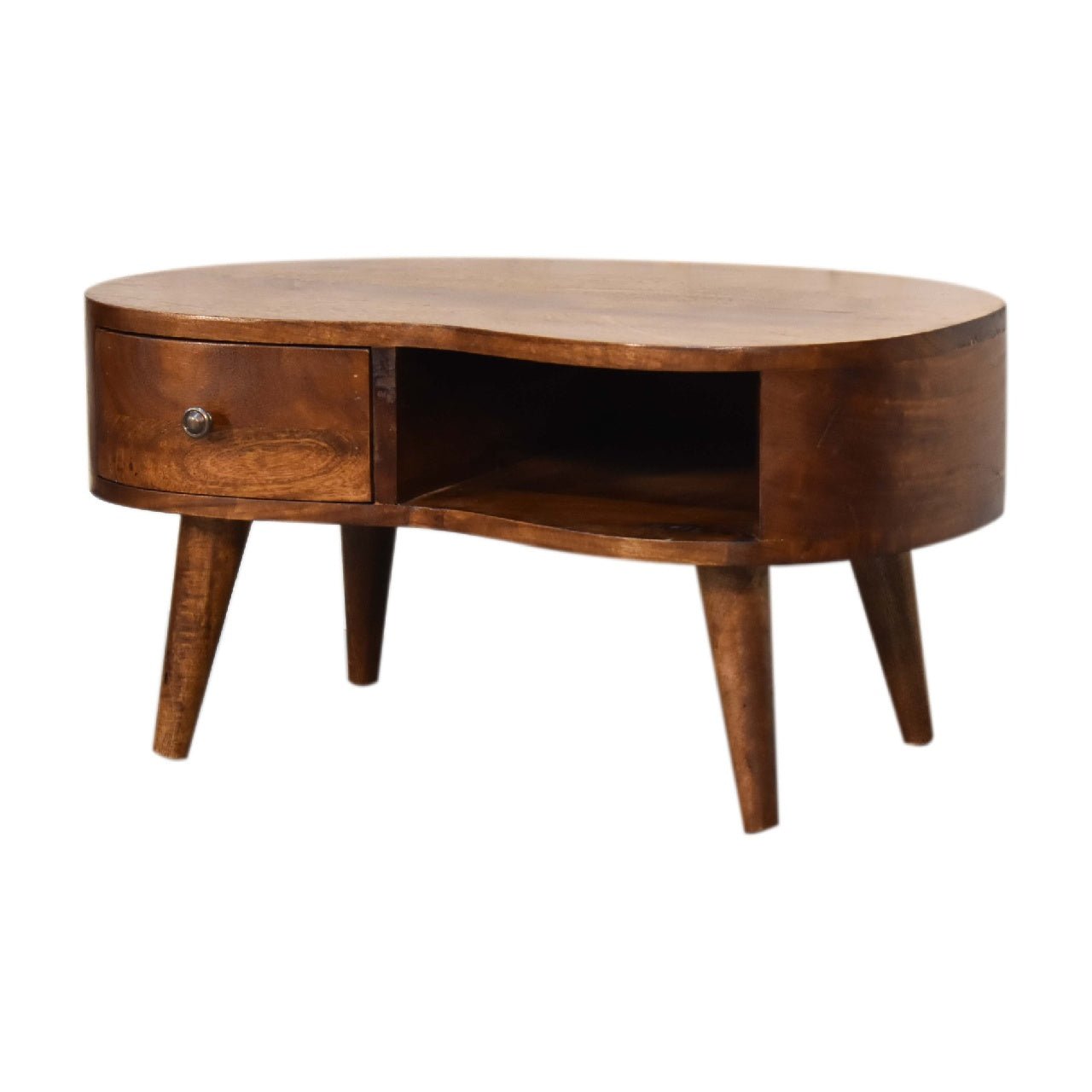 Mini Chesnut Wave Coffee Table - Home Chairs