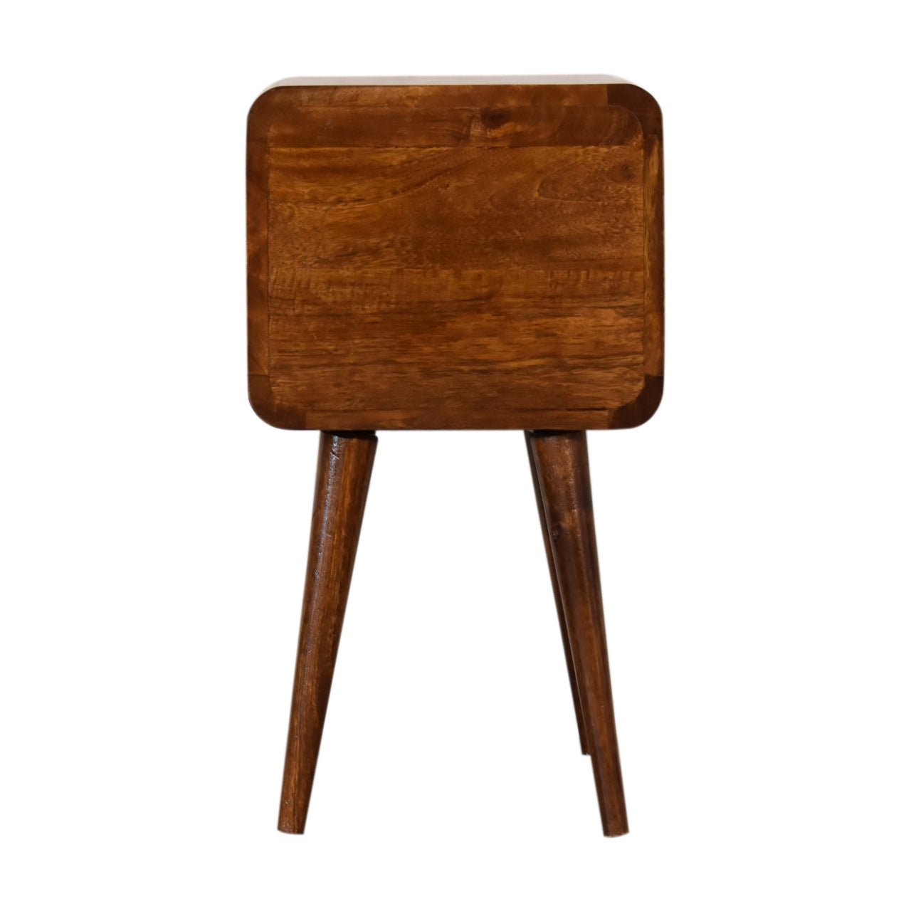 Mini Chestnut Curved Bedside - Home Chairs