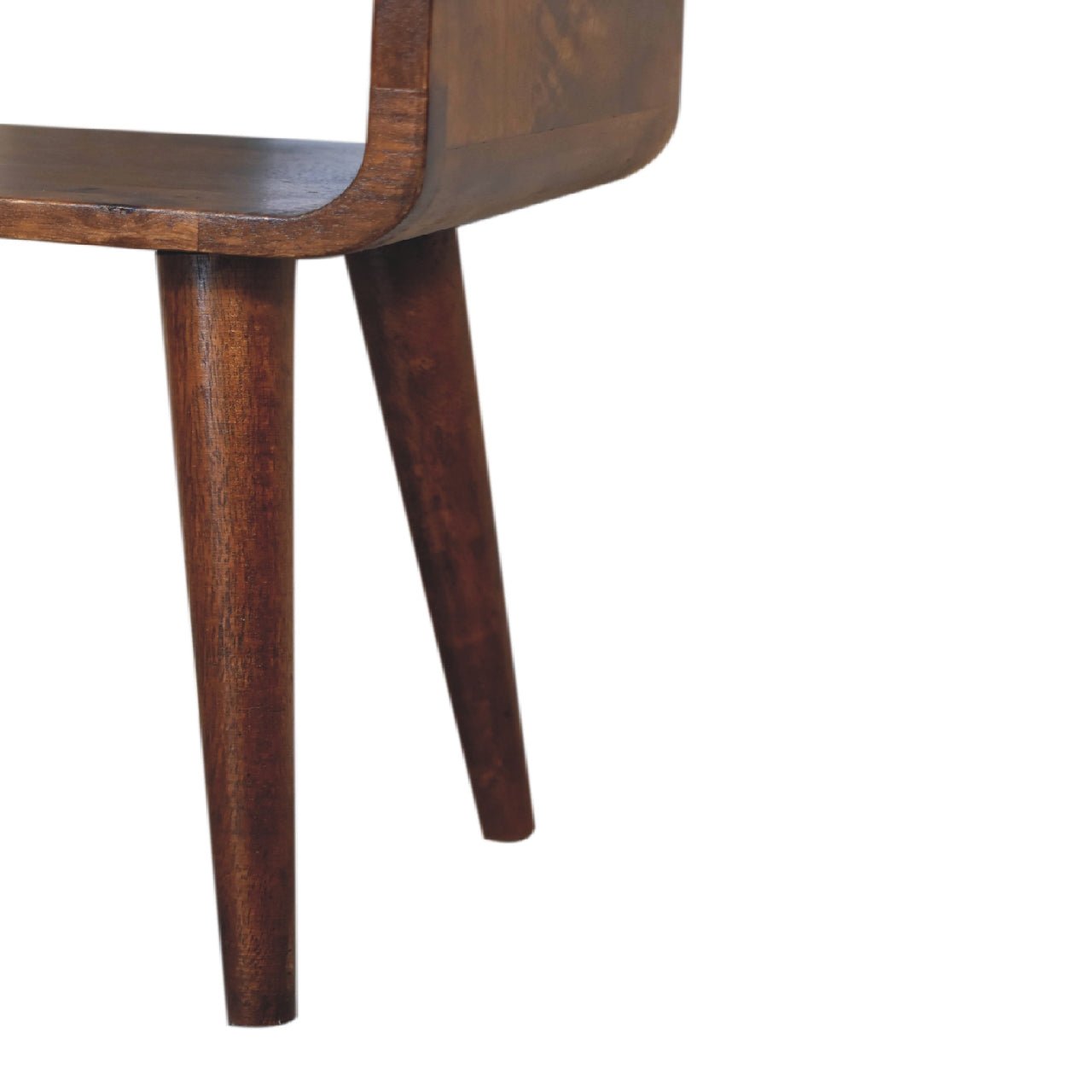Mini Chestnut Curved Open Bedside - Home Chairs