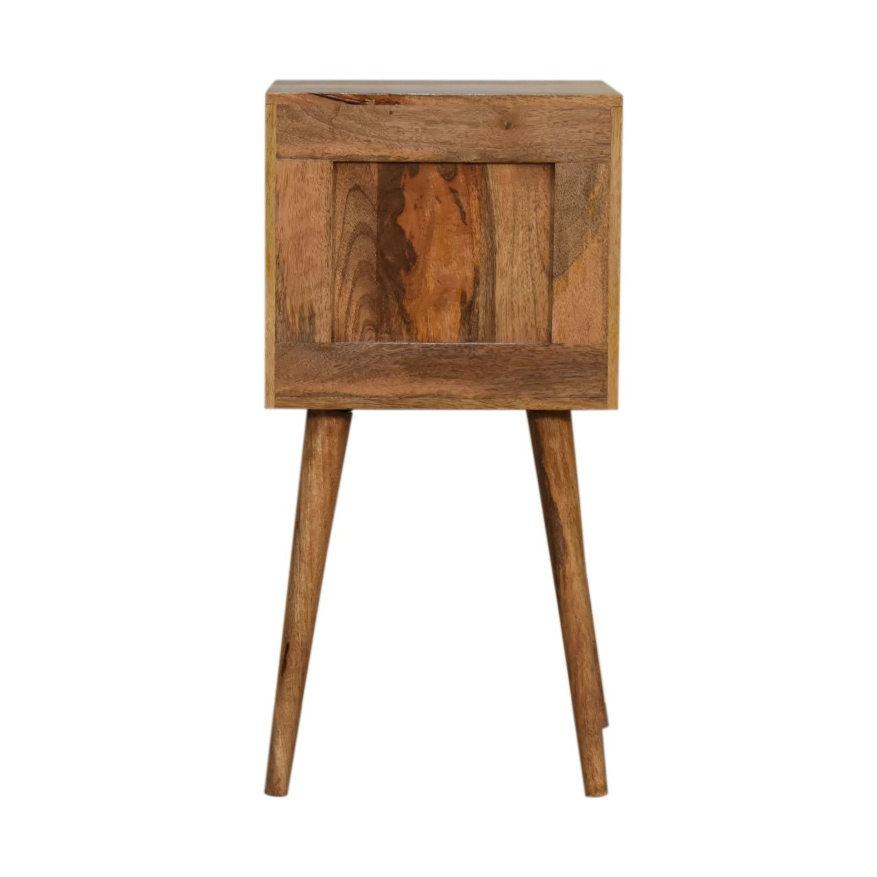 Mini Cube Carved 2 Drawer Bedside - Home Chairs