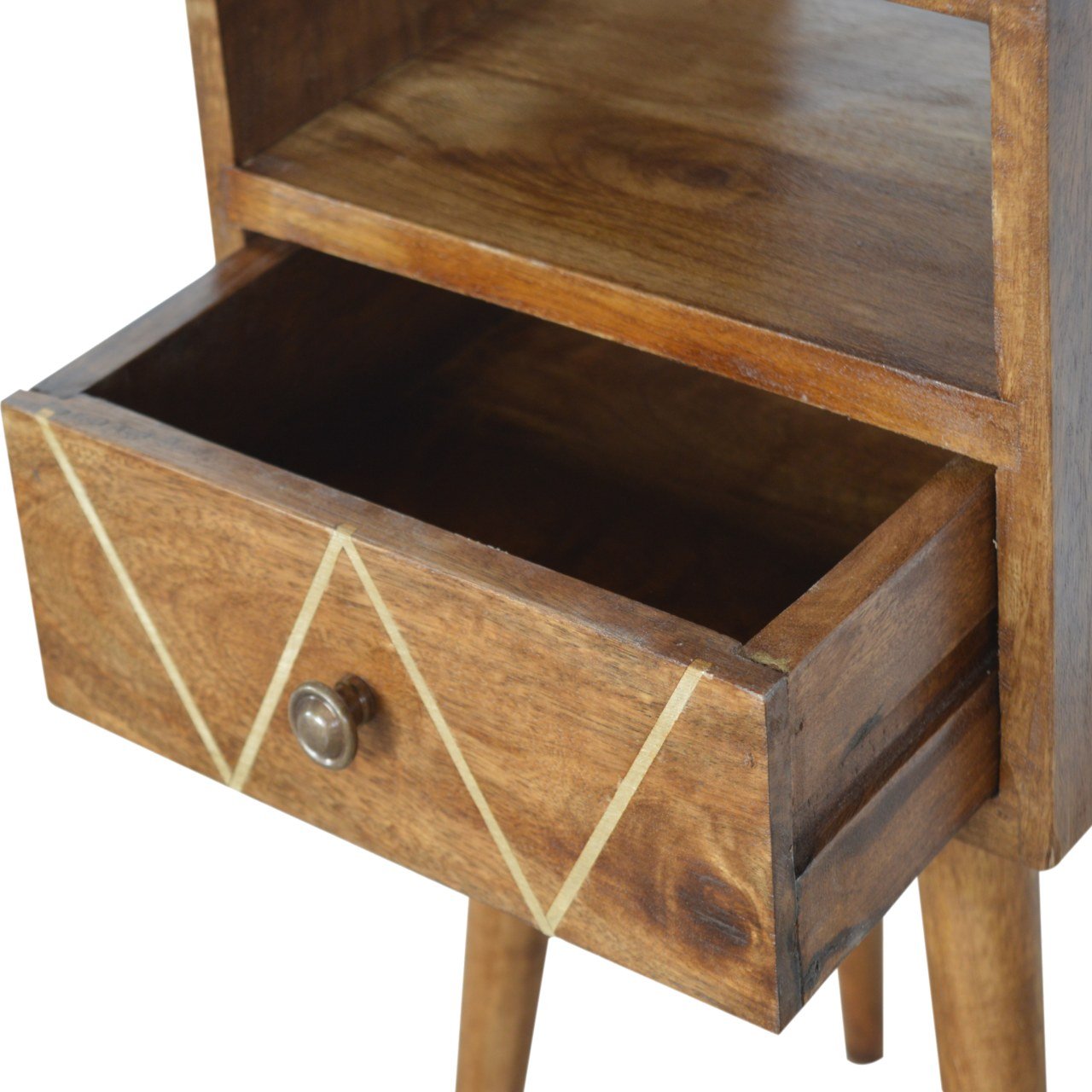 Mini Geo Brass Bedside - Home Chairs