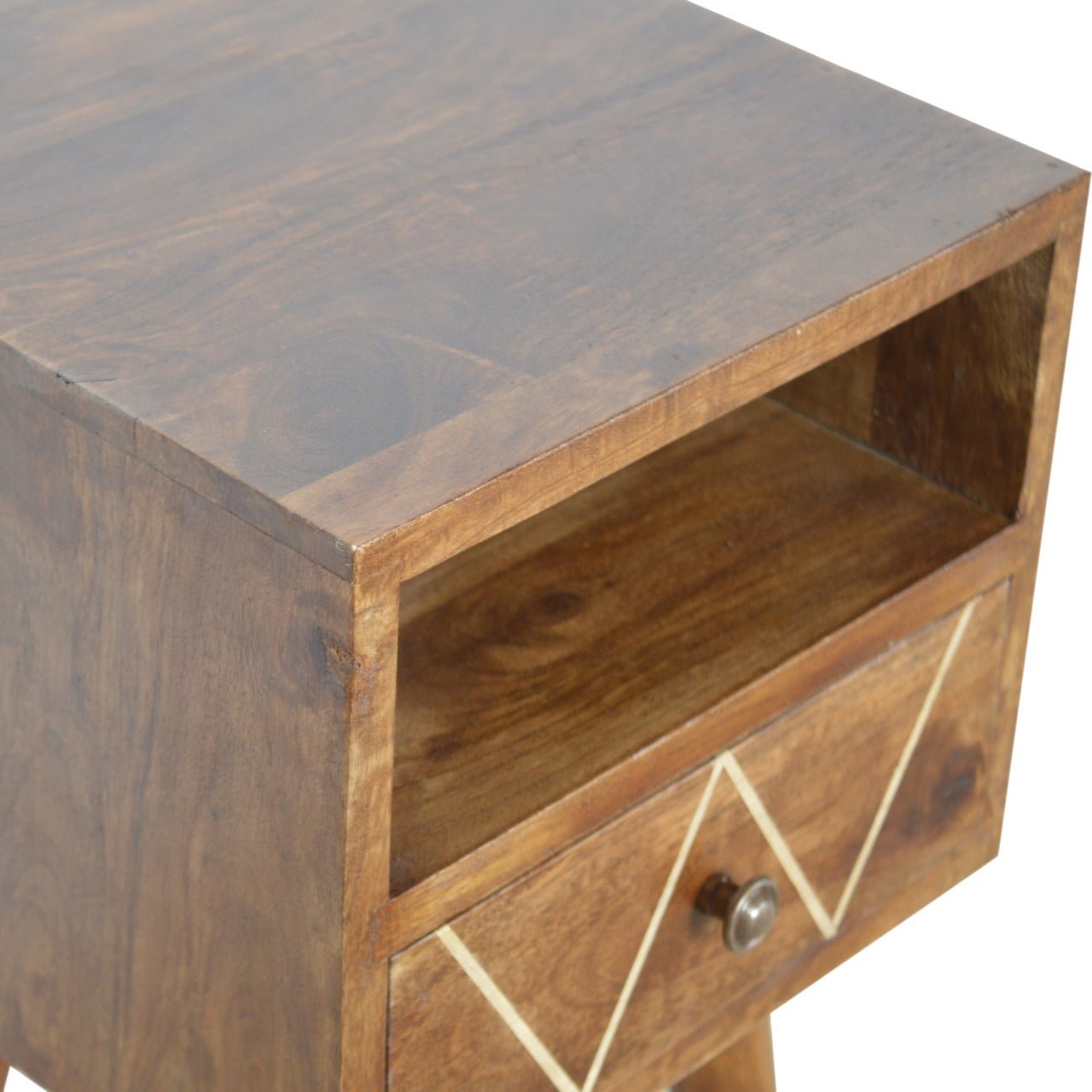 Mini Geo Brass Bedside - Home Chairs