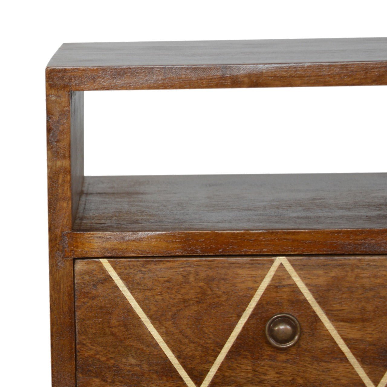 Mini Geo Brass Bedside - Home Chairs