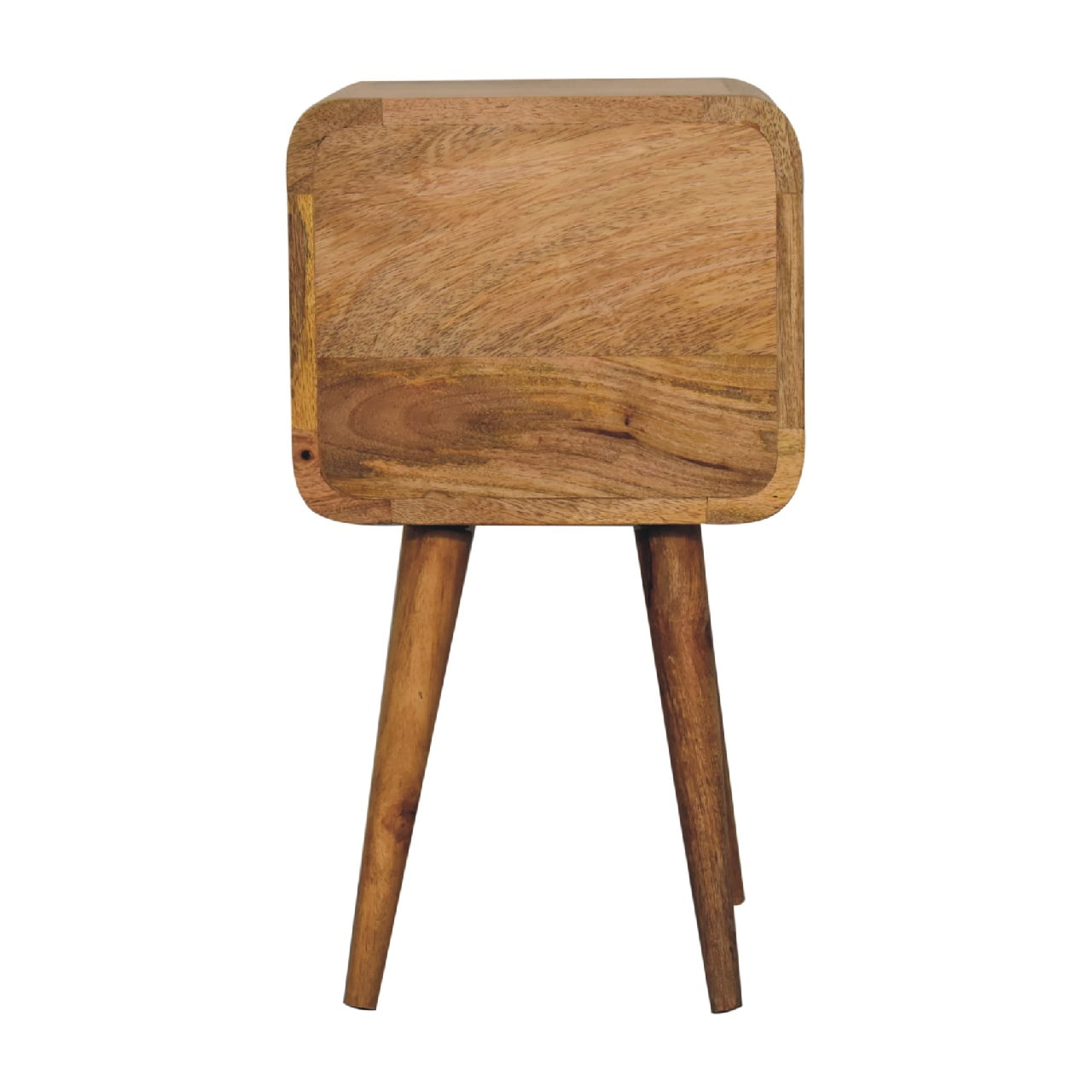 Mini Oak - ish Curved Bedside - Home Chairs