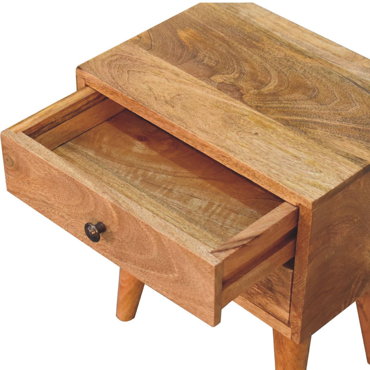 Mini Oak - ish Modern Bedside - Home Chairs