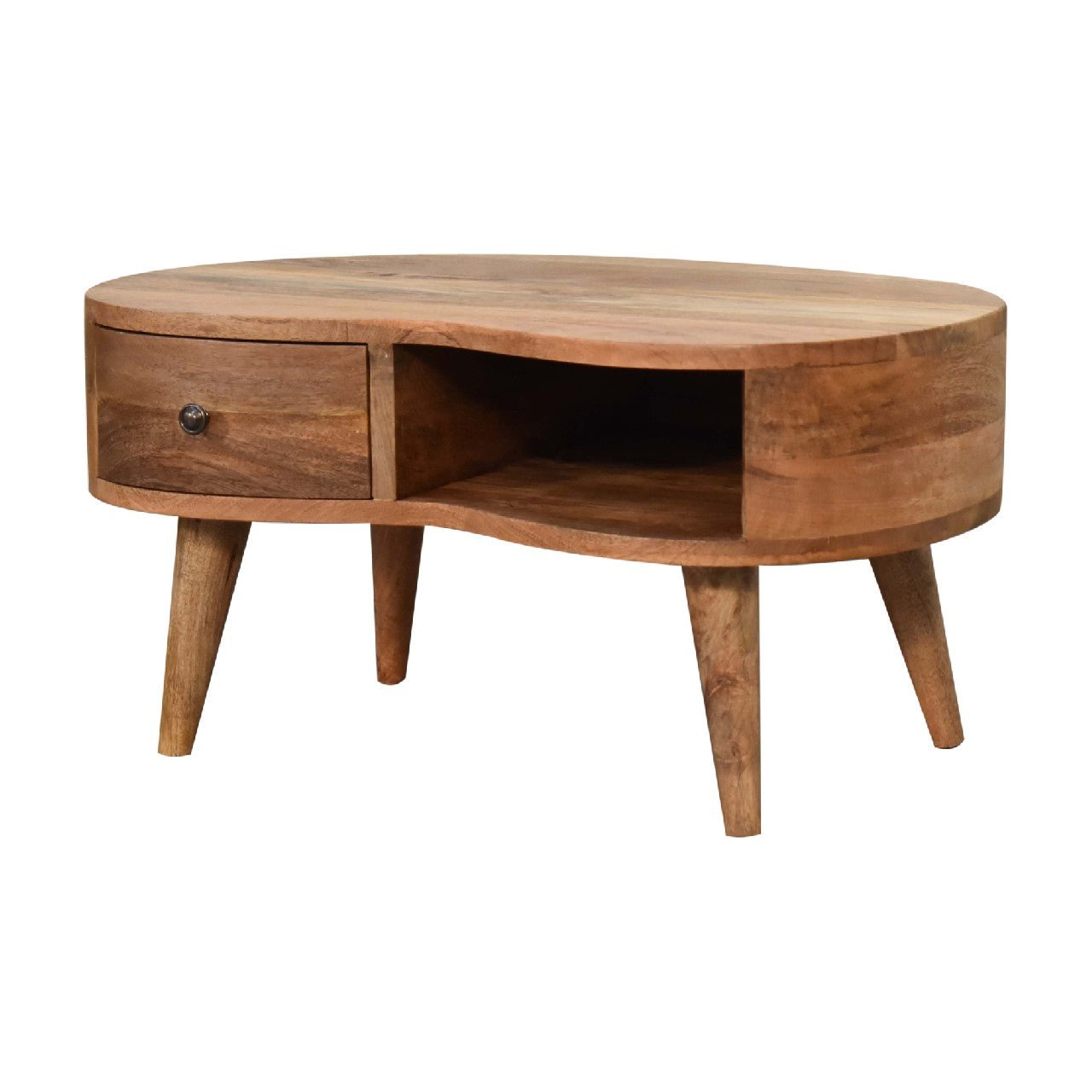 Mini Oak - ish Wave Coffee Table - Home Chairs