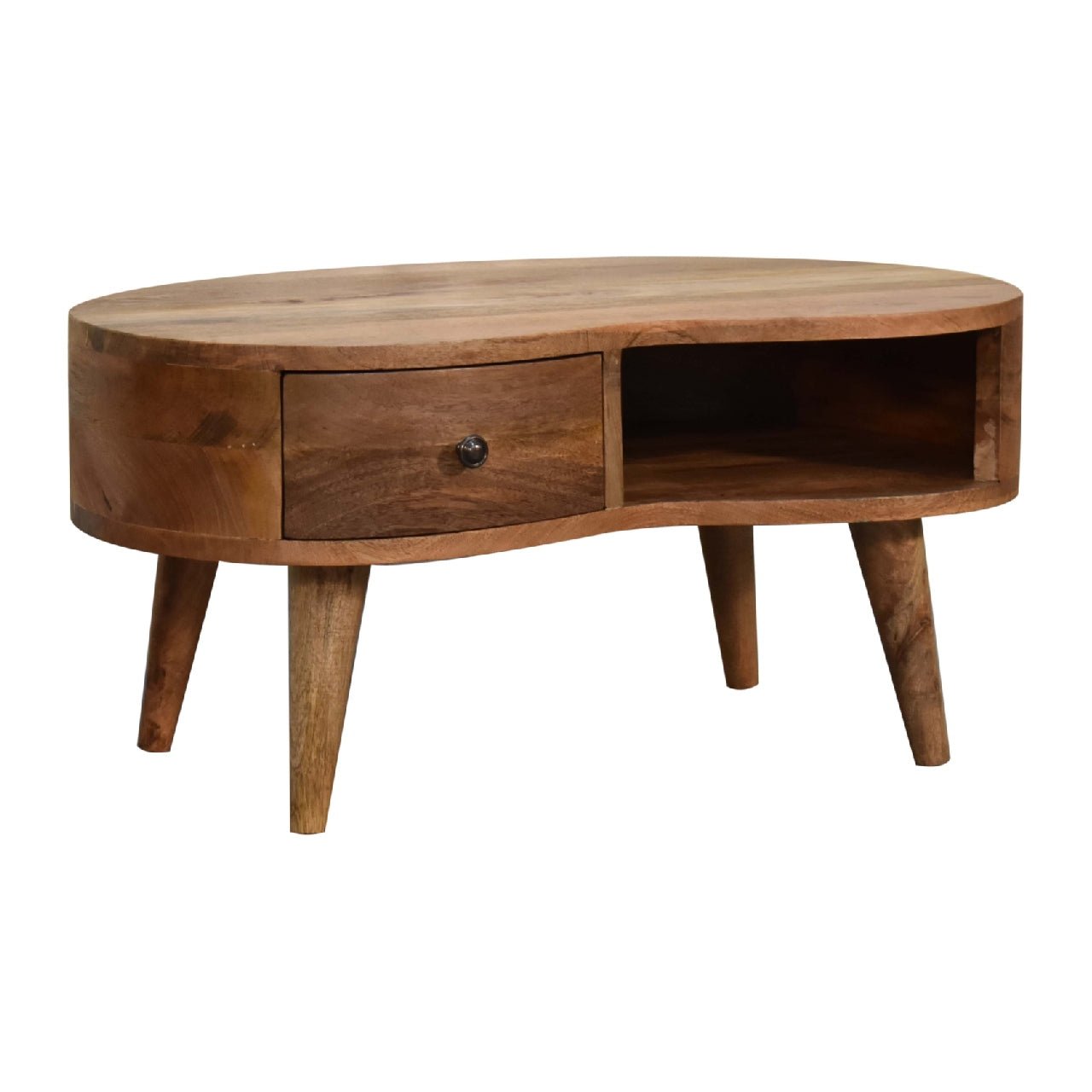 Mini Oak - ish Wave Coffee Table - Home Chairs